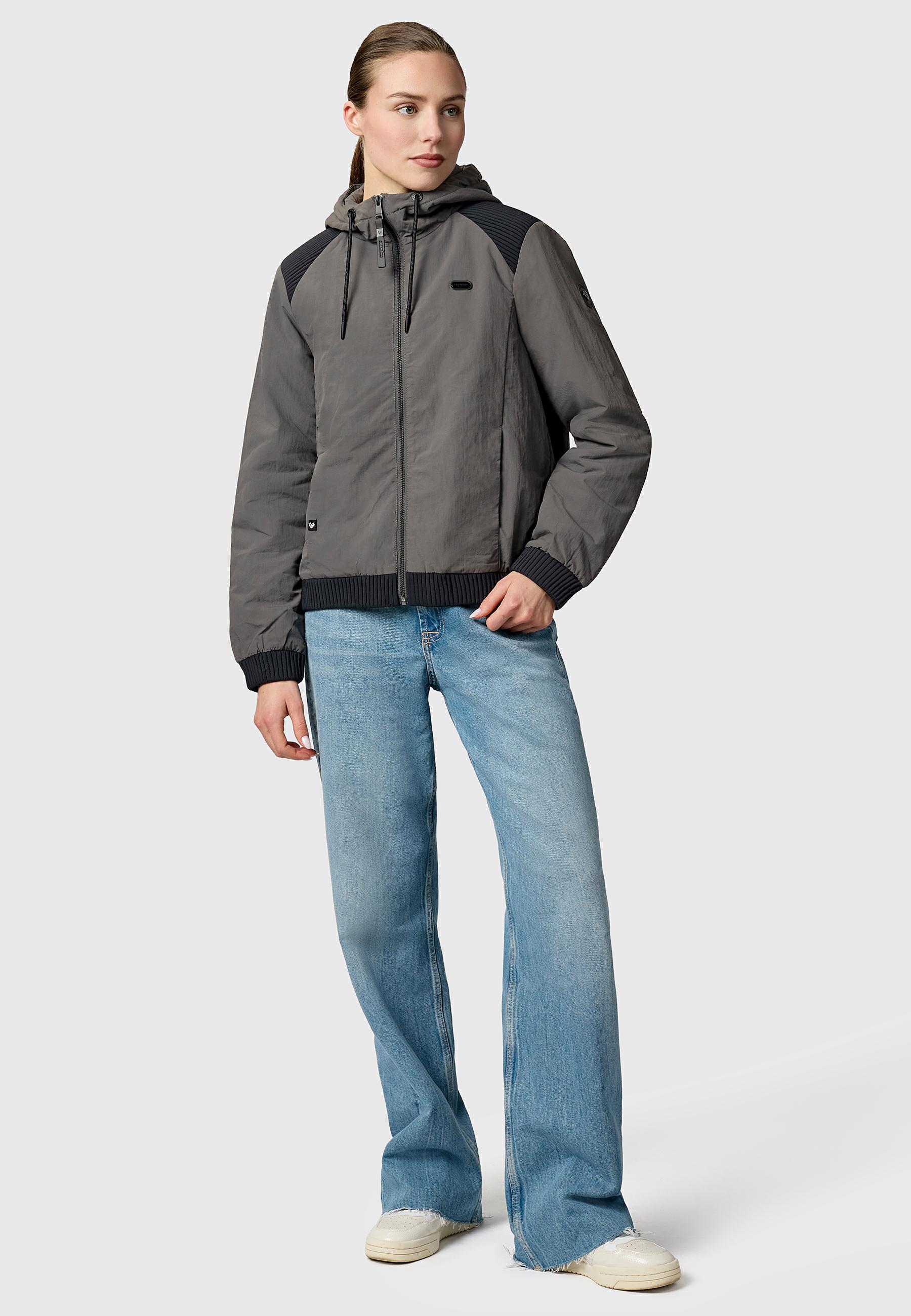 Warme Übergangsjacke mit verstellbarer Kapuze "Chinta Warm YOUMODO" Stone Grey