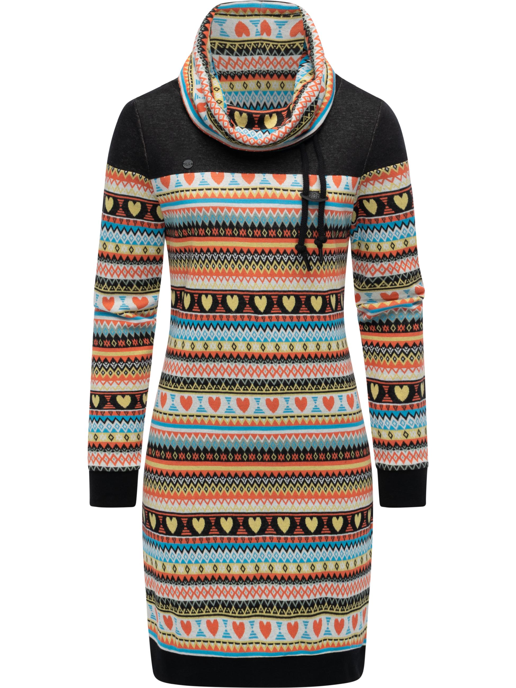Jersey Kleid mit Schlauchkragen "Chlloe Jacquard YOUMODO" Multi Combo
