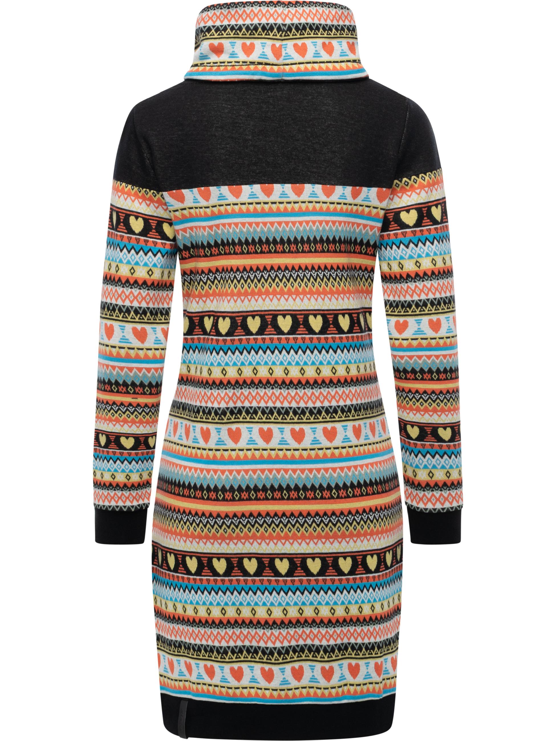 Jersey Kleid mit Schlauchkragen "Chlloe Jacquard YOUMODO" Multi Combo