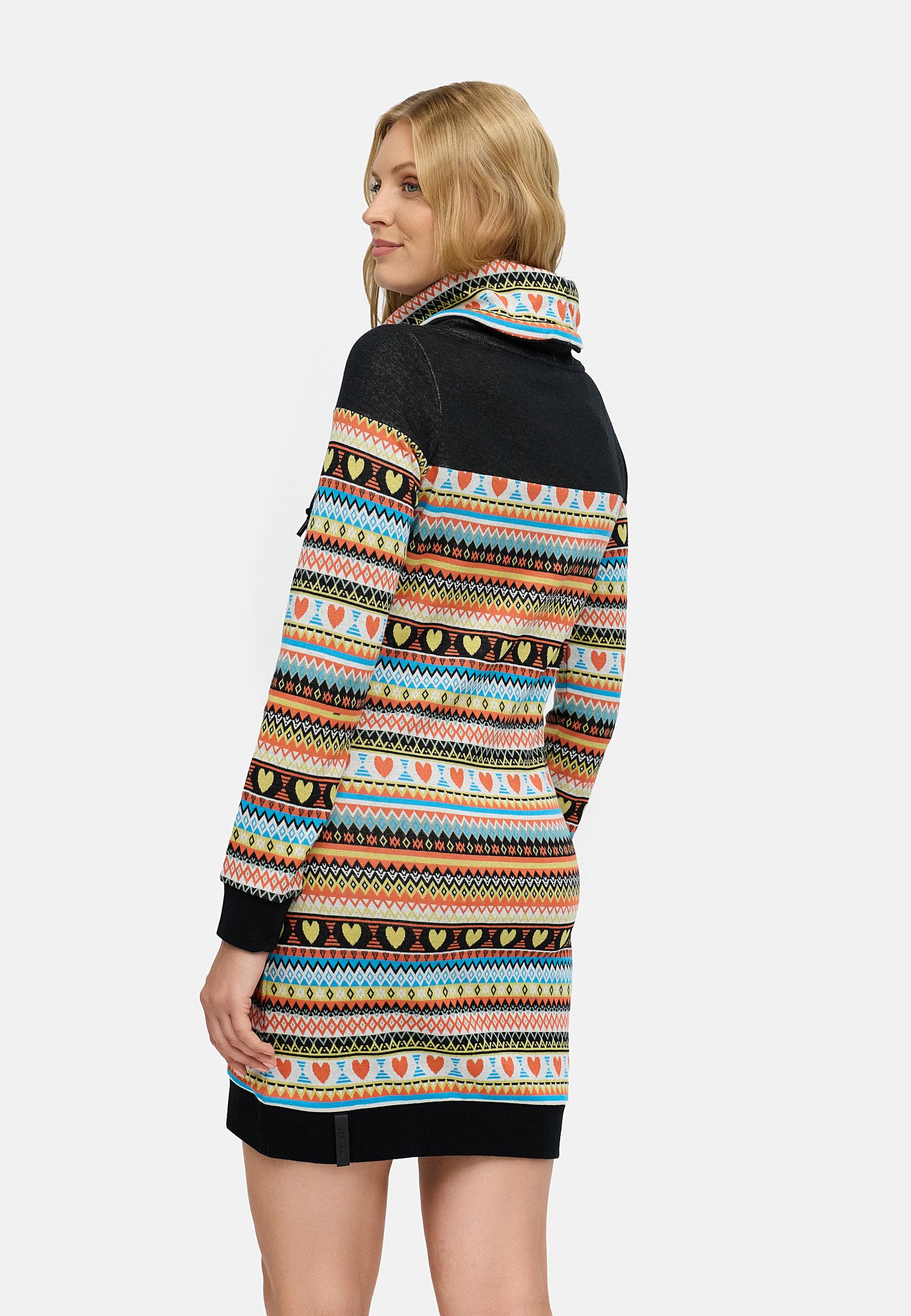 Jersey Kleid mit Schlauchkragen "Chlloe Jacquard YOUMODO" Multi Combo
