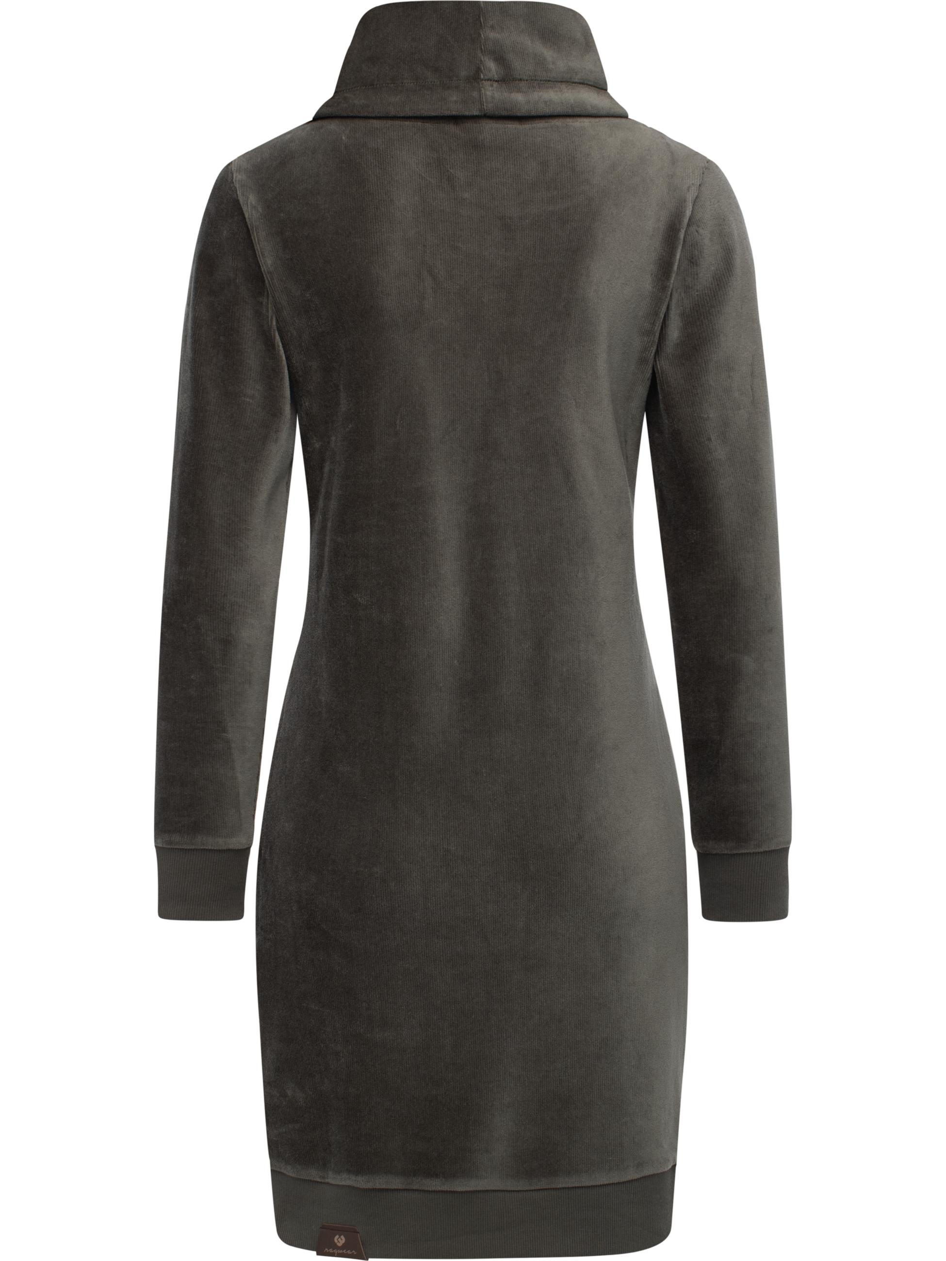 Warmes Winterkleid in Samtoptik "Chloe Velvet" Dark Olive25