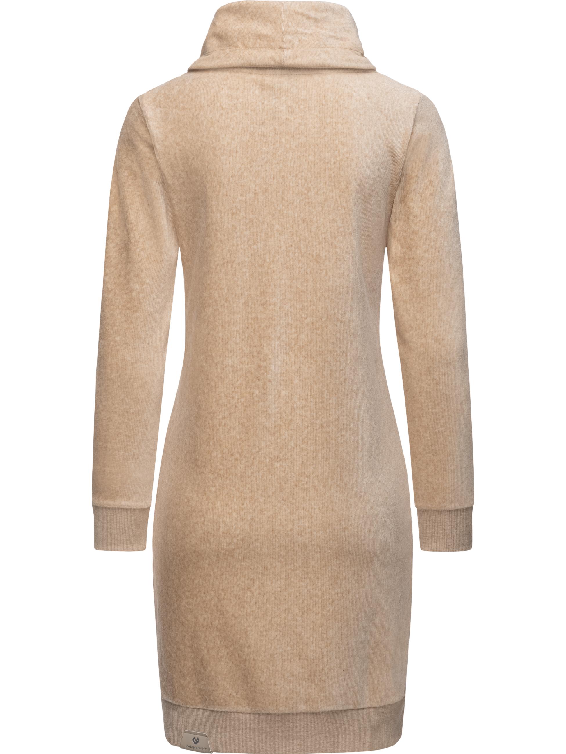 Warmes Winterkleid in Samtoptik "Chloe Velvet" Sand23