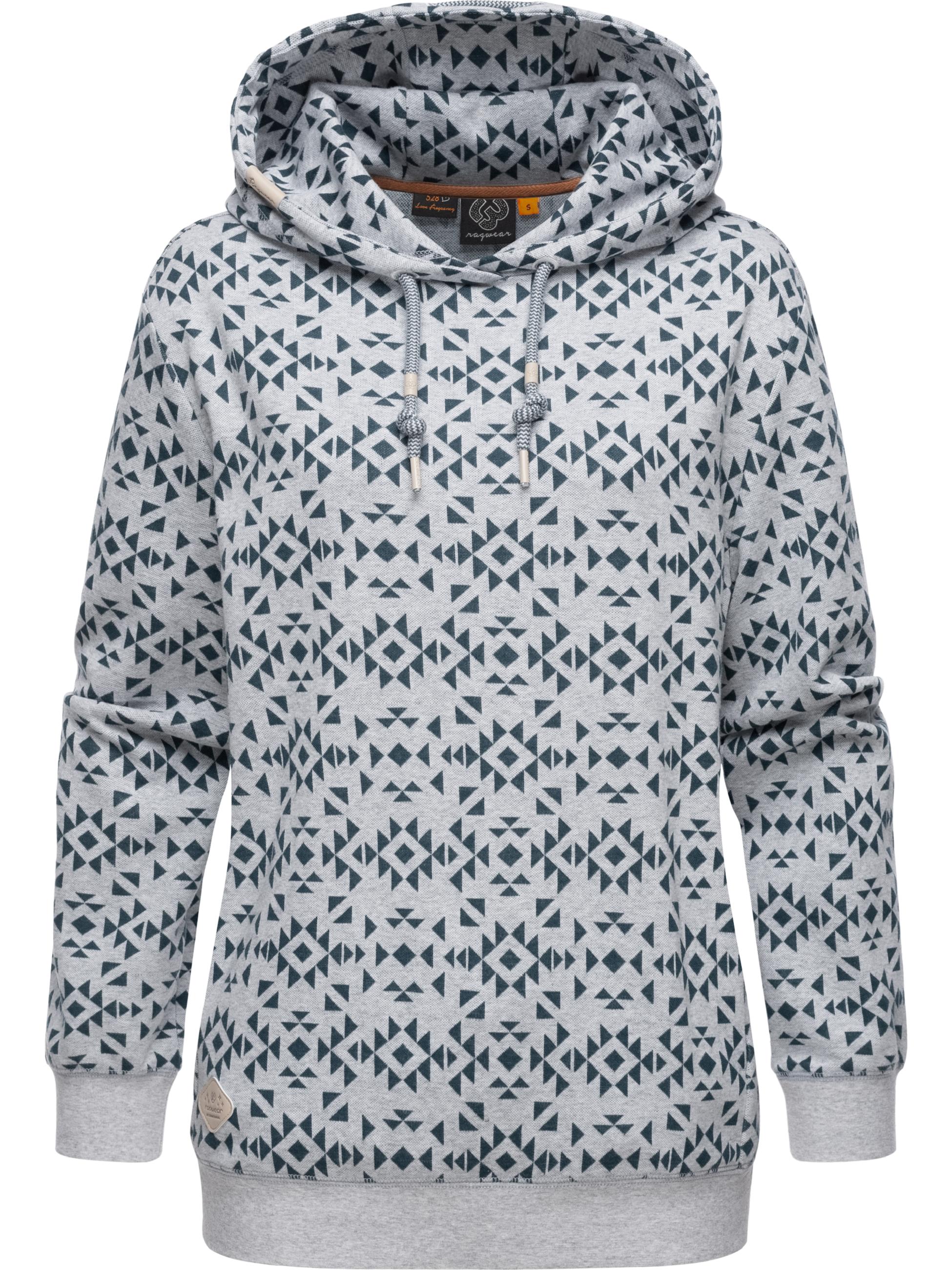 Hoodie mit Printmuster 'Cinda' Light Grey