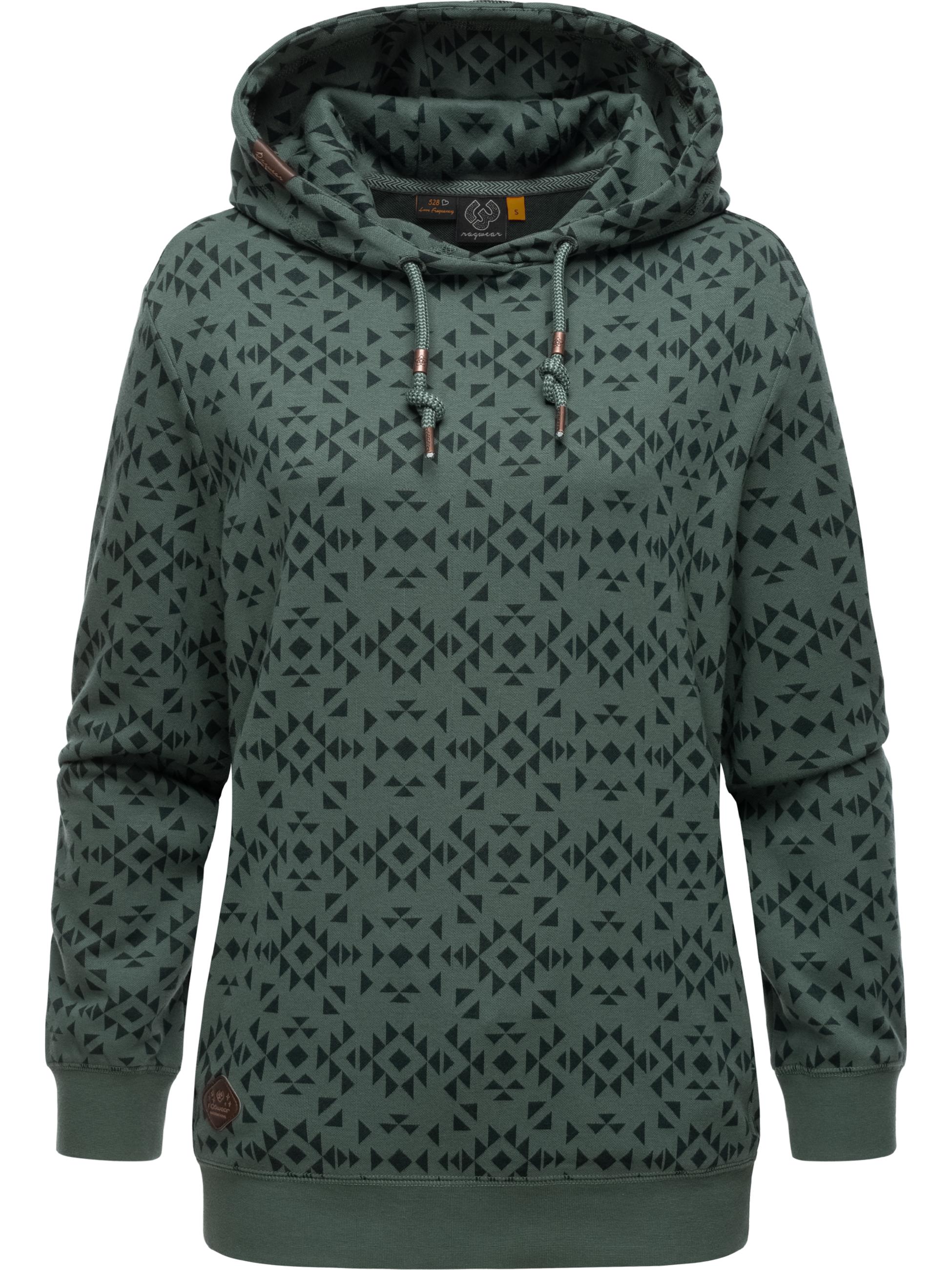 Hoodie mit Printmuster 'Cinda' Pine Green