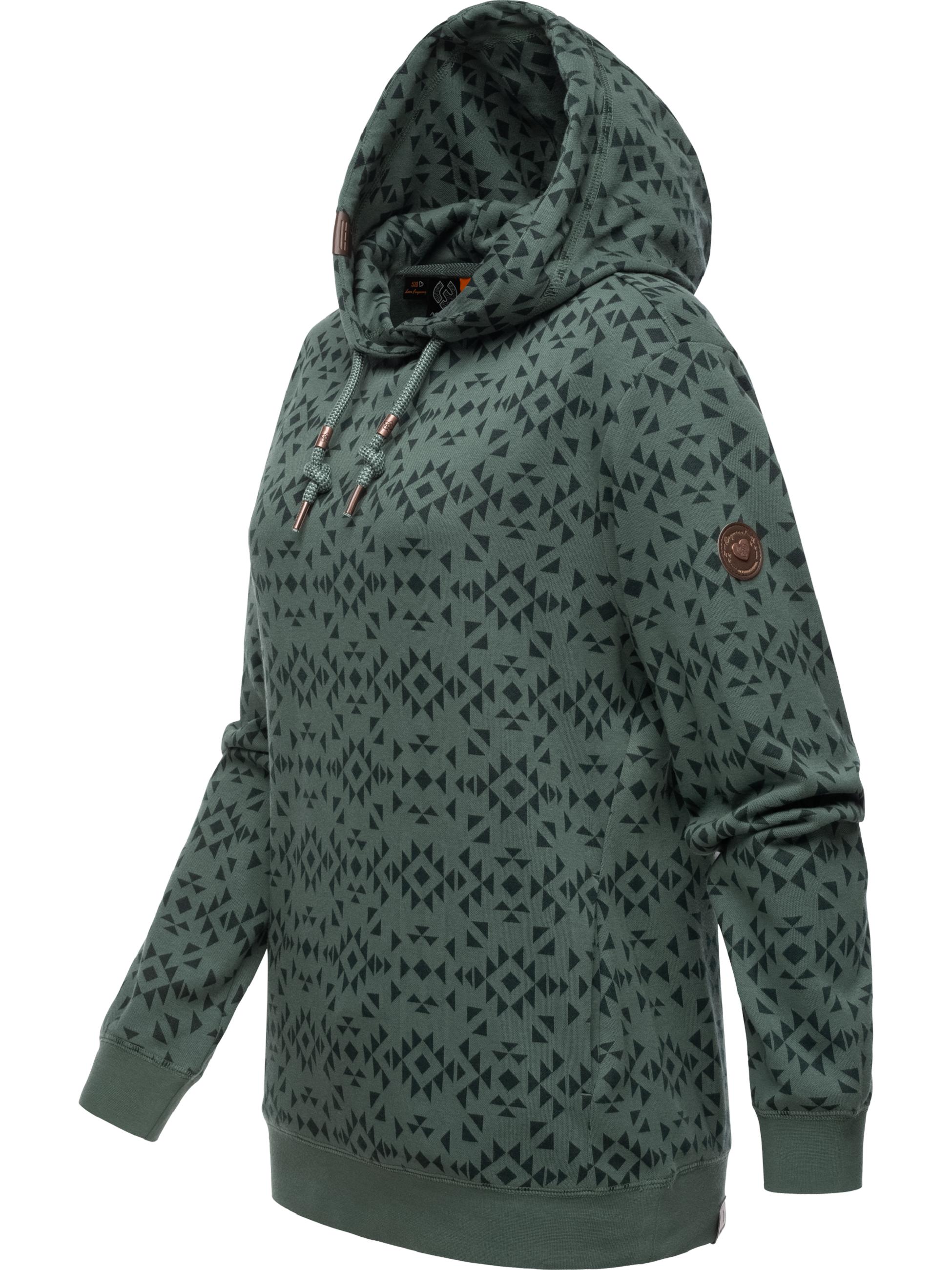 Hoodie mit Printmuster 'Cinda' Pine Green