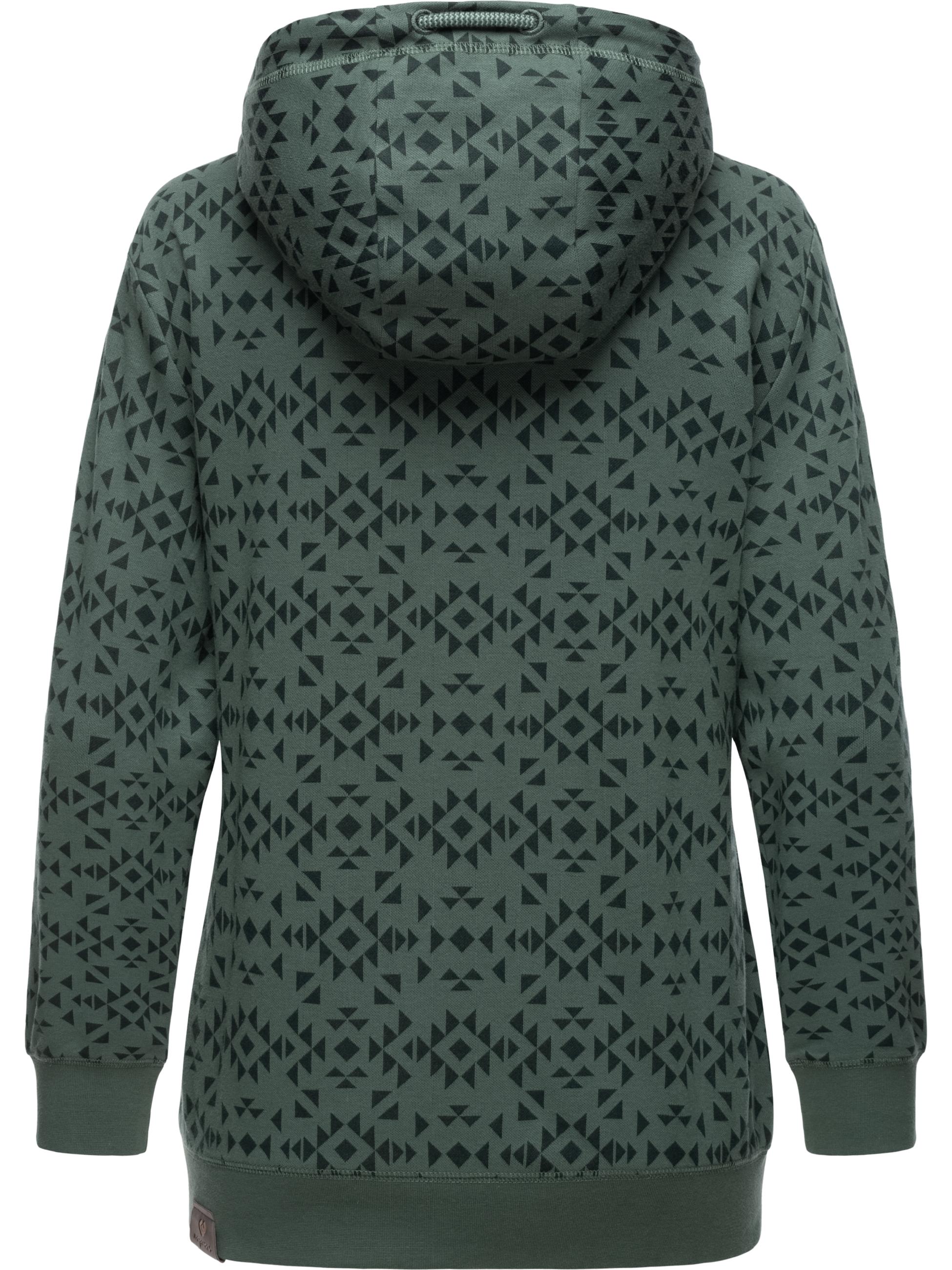 Hoodie mit Printmuster 'Cinda' Pine Green