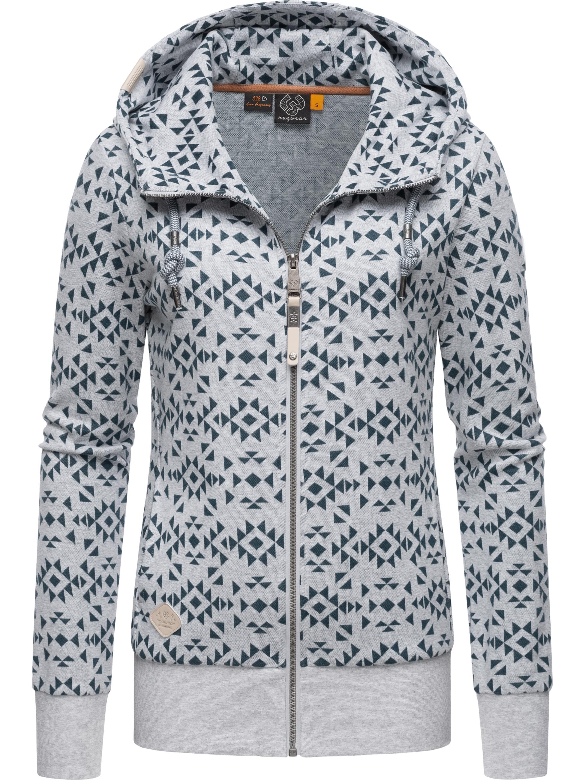 Sweatjacke mit Kapuze "Cinda Zip" Light Grey