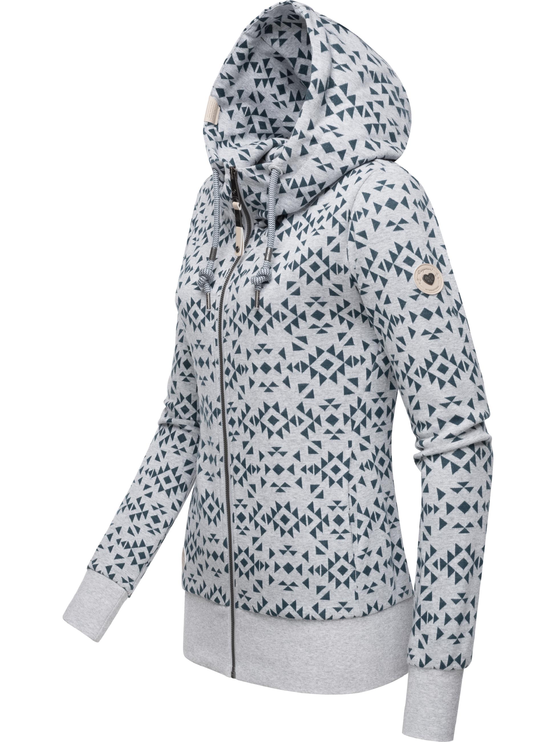 Sweatjacke mit Kapuze "Cinda Zip" Light Grey