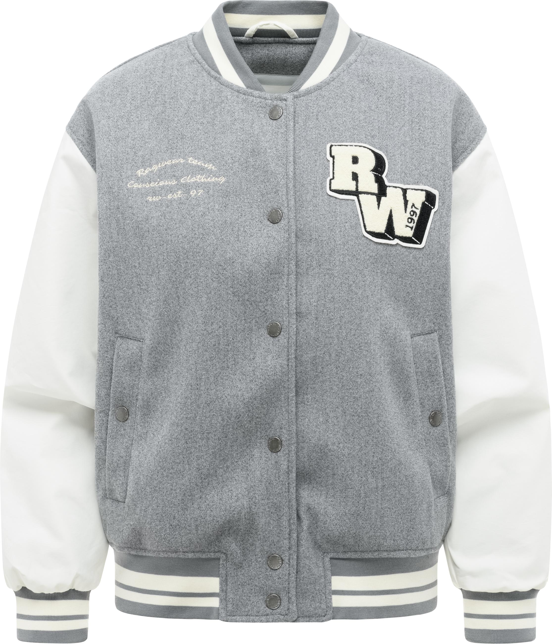 Collegejacke mit weich aufgerautem Obermaterial "Clubie Y" Grey