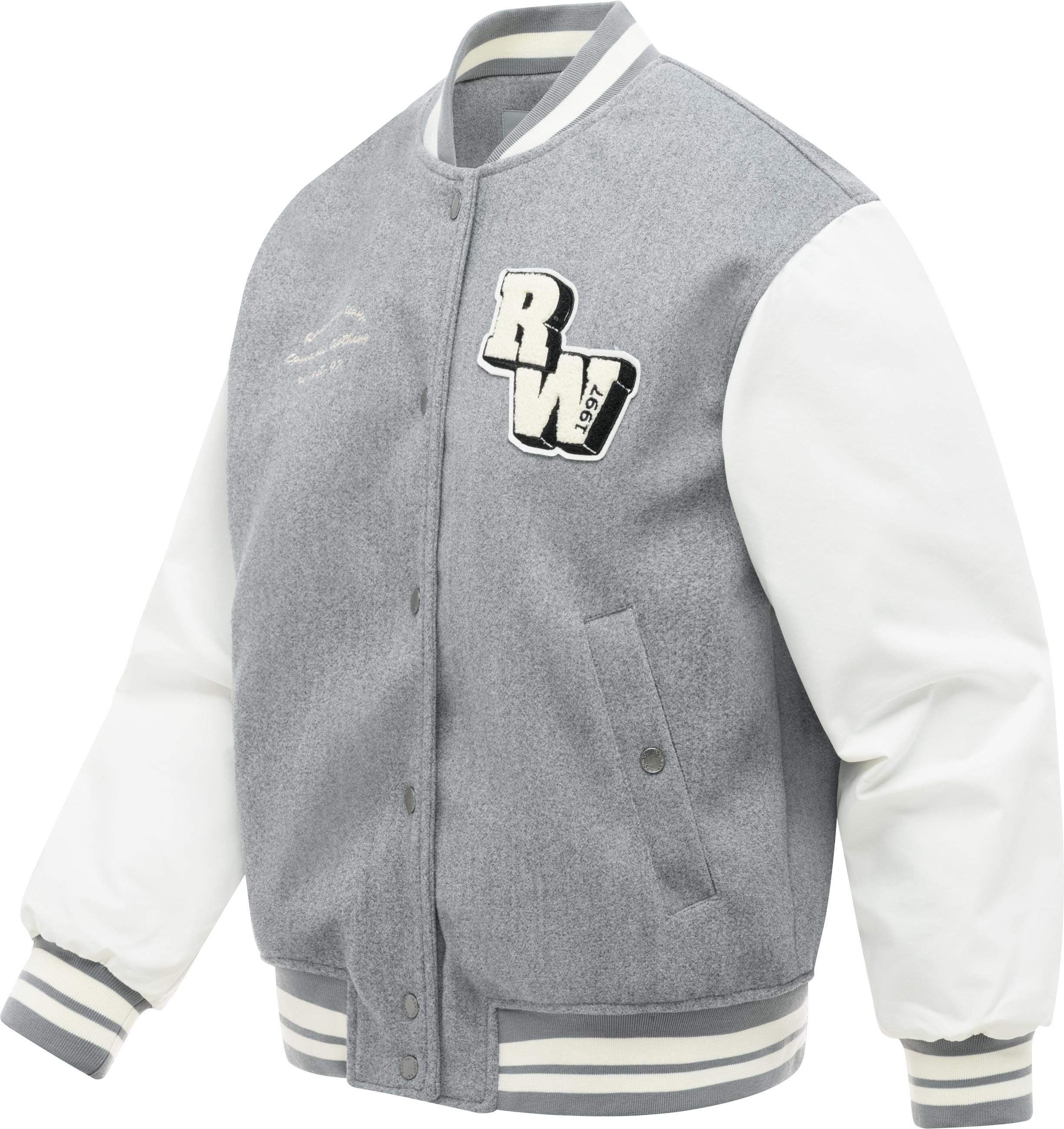 Collegejacke mit weich aufgerautem Obermaterial "Clubie Y" Grey