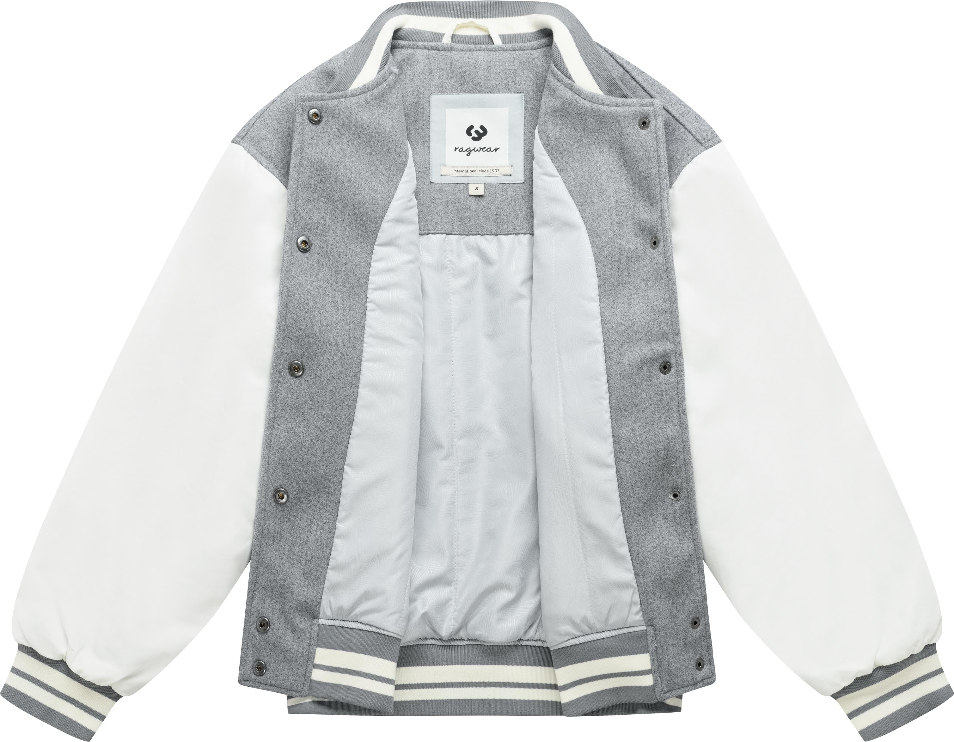 Collegejacke mit weich aufgerautem Obermaterial "Clubie Y" Grey