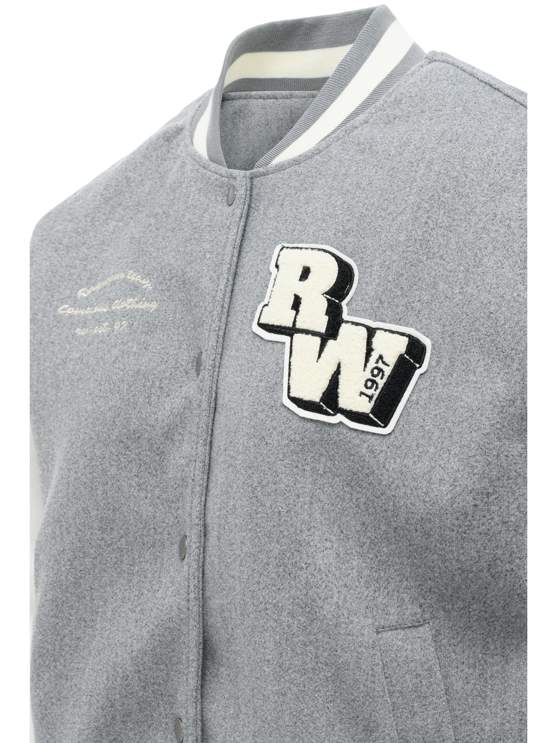 Collegejacke mit weich aufgerautem Obermaterial "Clubie Y" Grey