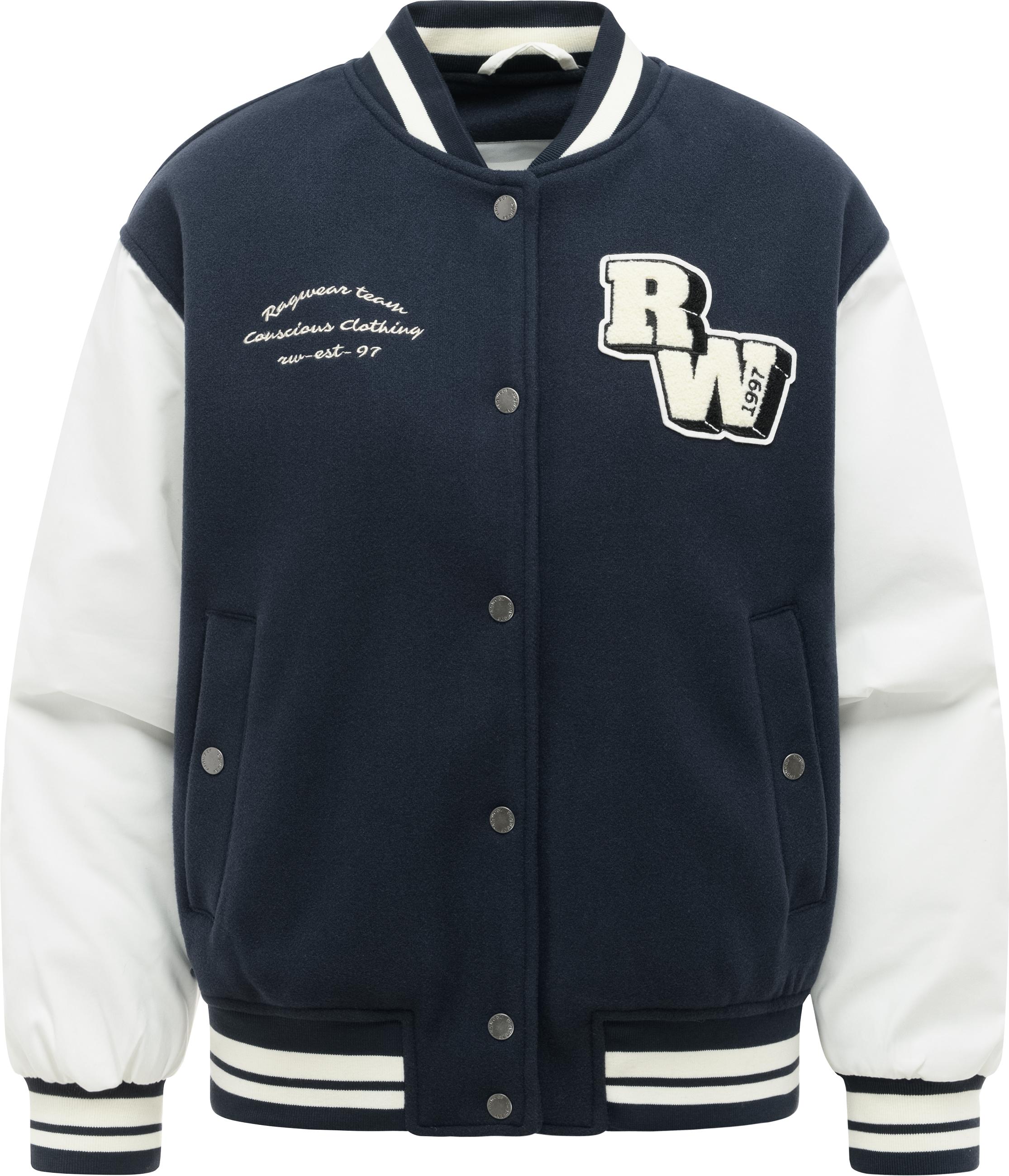 Collegejacke mit weich aufgerautem Obermaterial "Clubie Y" Navy