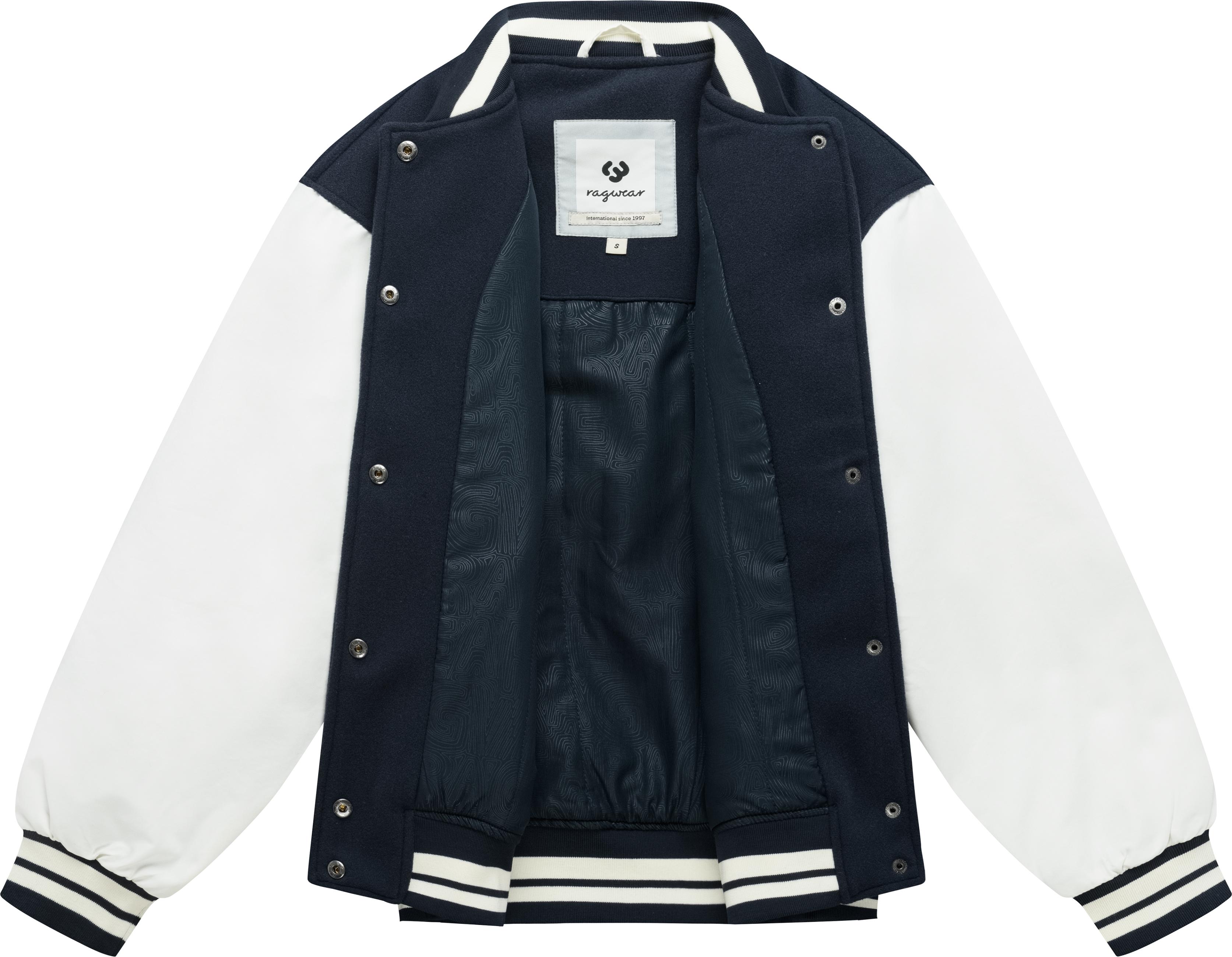Collegejacke mit weich aufgerautem Obermaterial "Clubie Y" Navy