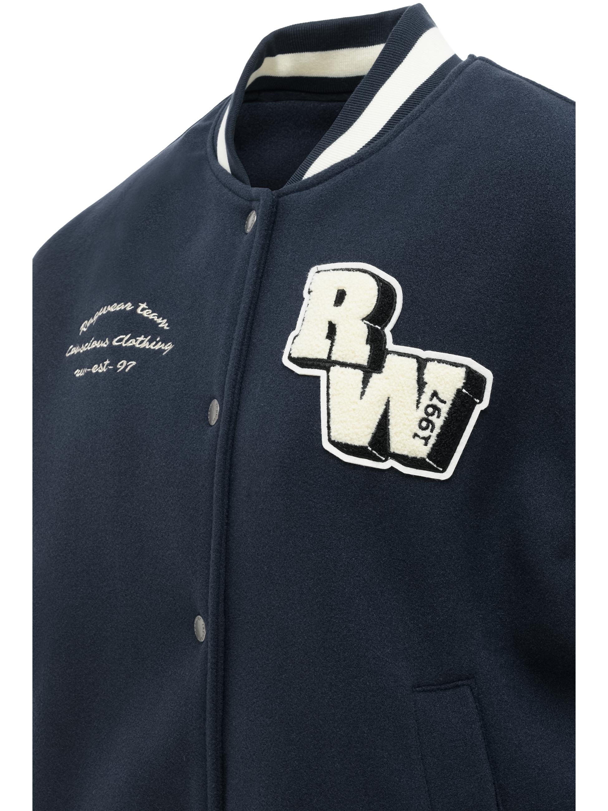 Collegejacke mit weich aufgerautem Obermaterial "Clubie Y" Navy