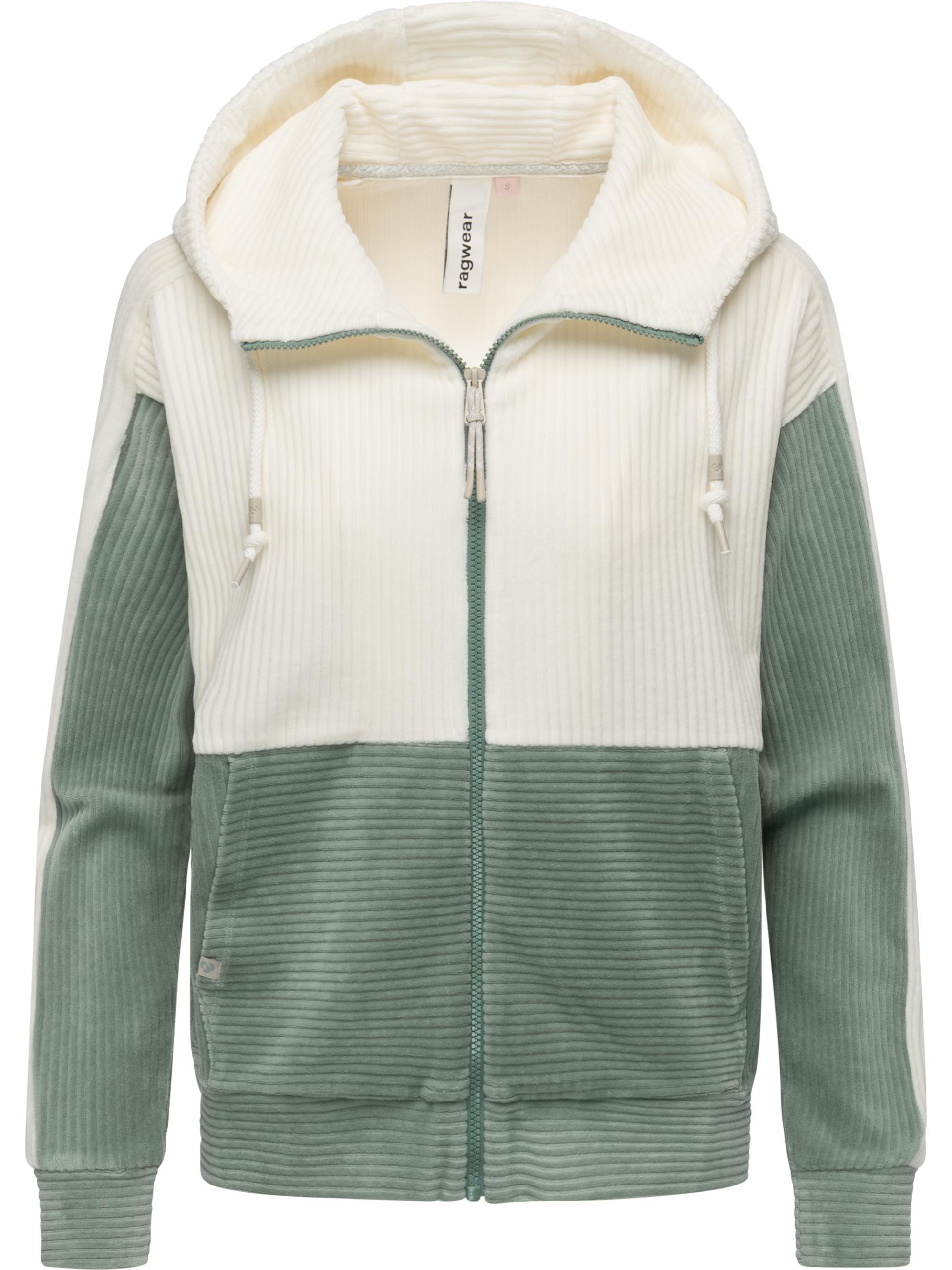 Sweatjacke aus kuscheligem Kord "Colbien Cordy" Dusty Green