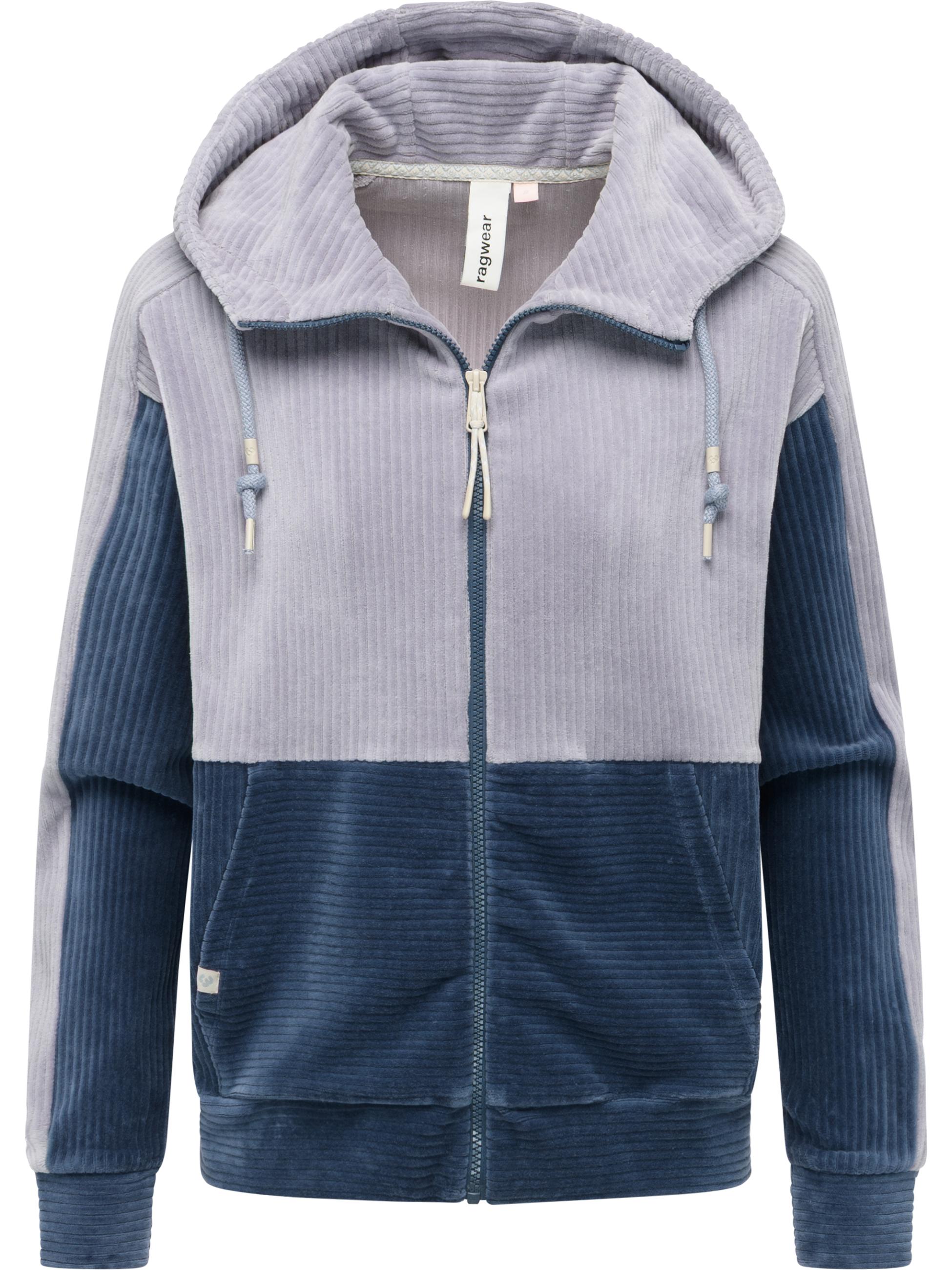 Sweatjacke aus kuscheligem Kord "Colbien Cordy" Indigo Blue