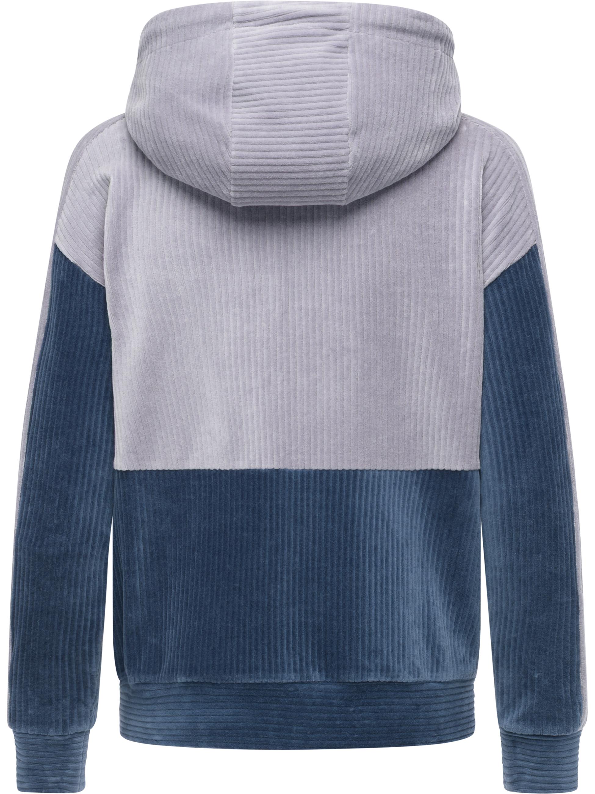 Sweatjacke aus kuscheligem Kord "Colbien Cordy" Indigo Blue