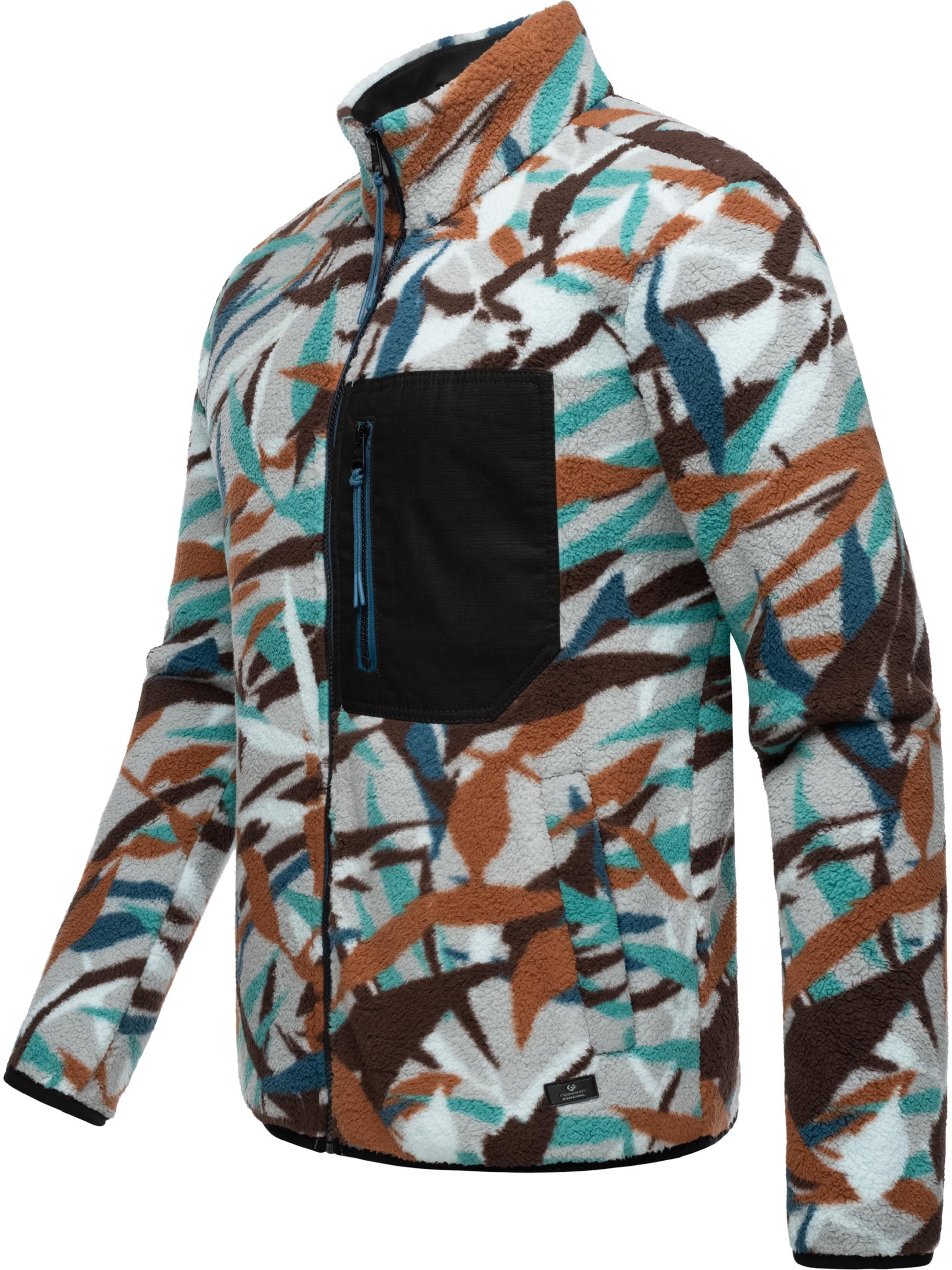 Fleecejacke mit hohem Kragen "Collsy" Aqua