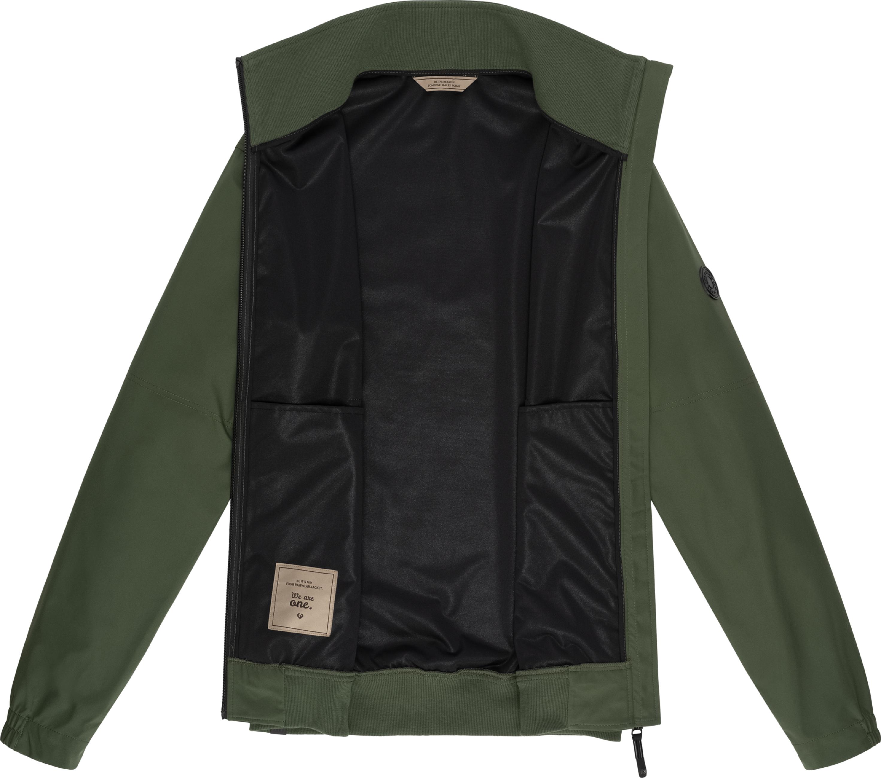 Leichte Übergangsjacke mit hohem Kragen "Collwie" Dark Olive