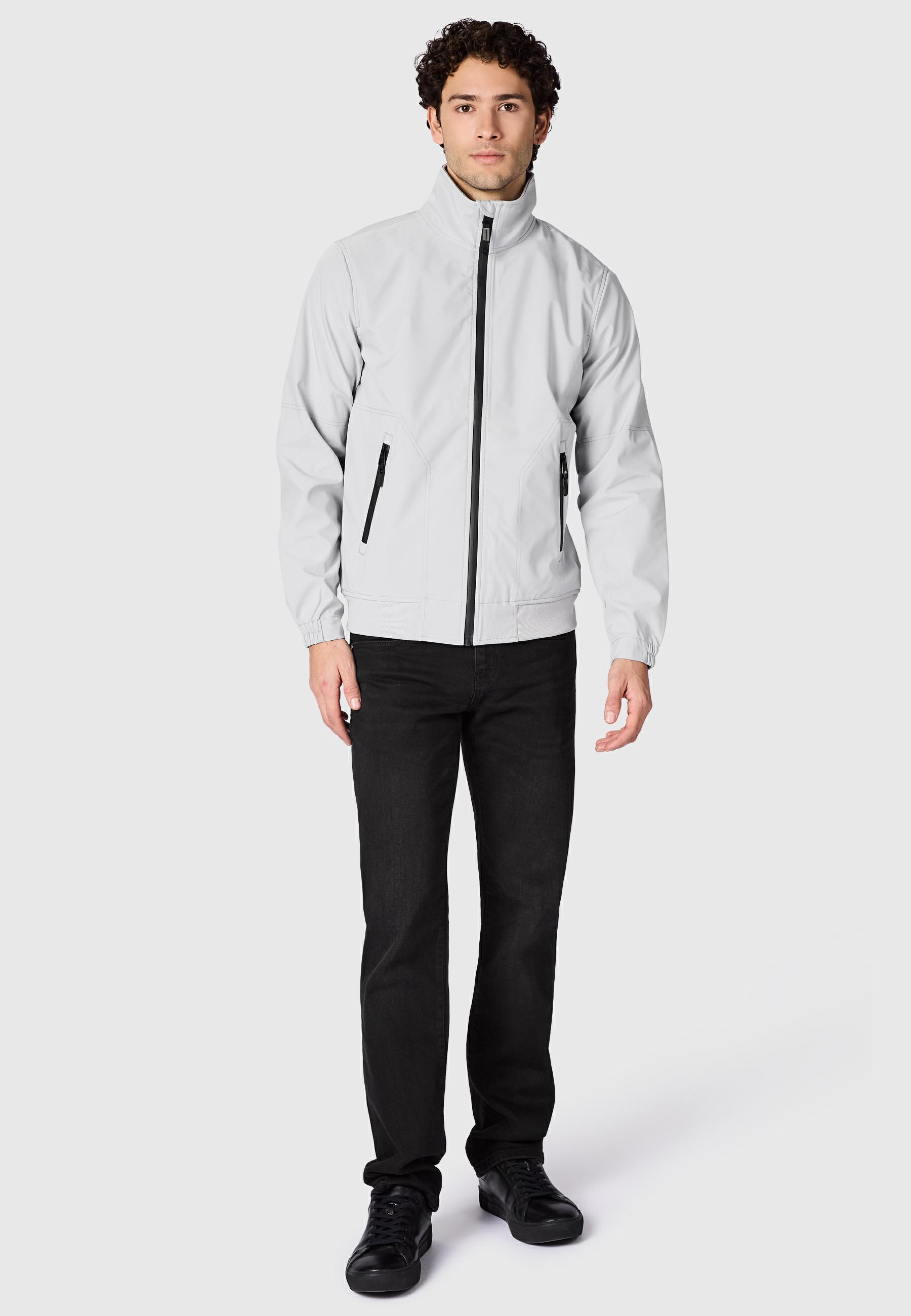 Wasserdichte Übergangsjacke mit hohem Kragen "Collwie" Light Grey