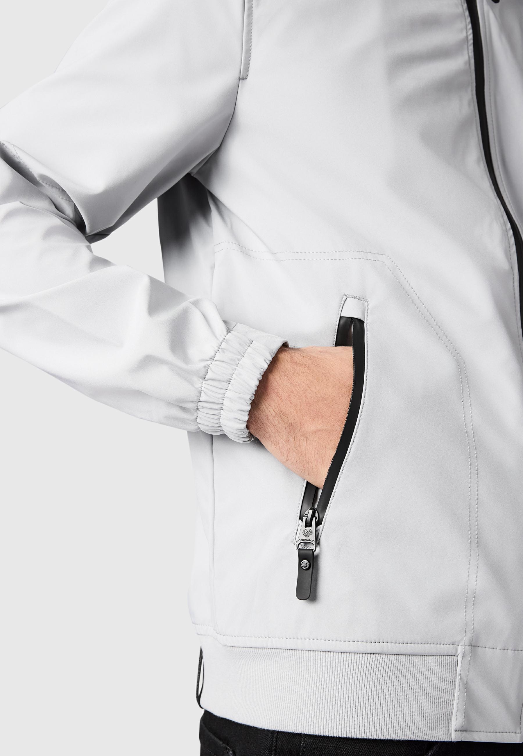 Wasserdichte Übergangsjacke mit hohem Kragen "Collwie" Light Grey