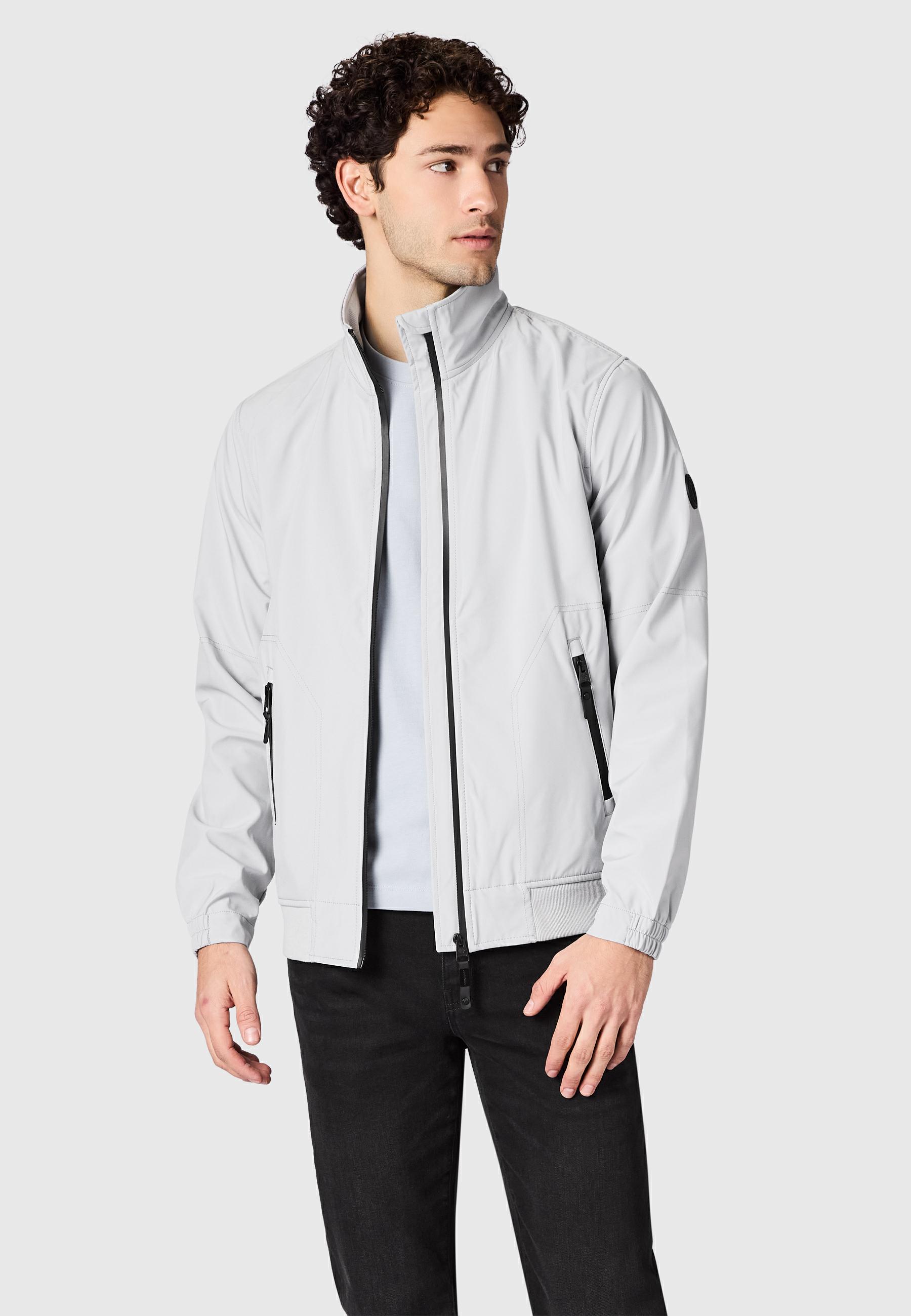 Wasserdichte Übergangsjacke mit hohem Kragen "Collwie" Light Grey