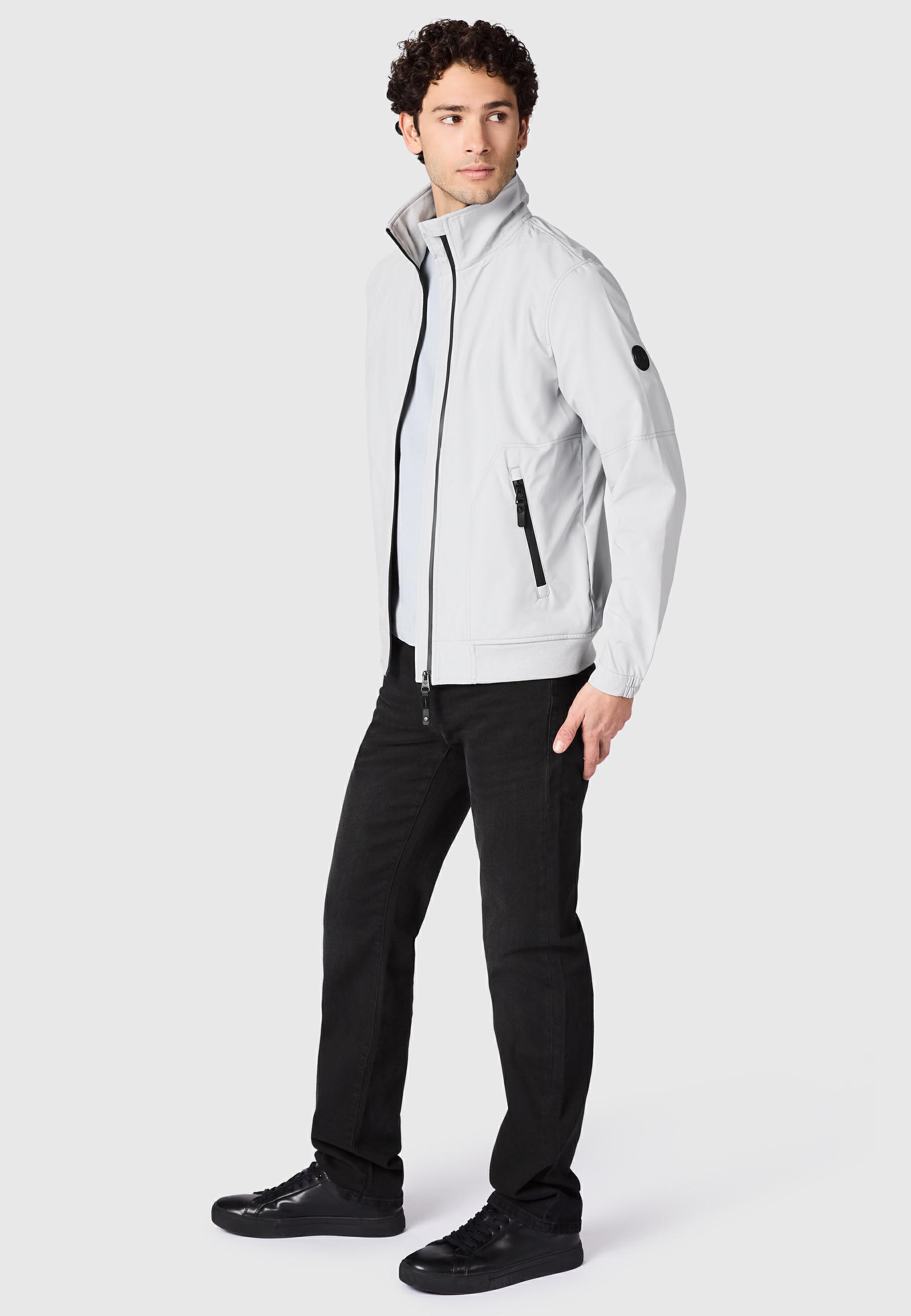 Wasserdichte Übergangsjacke mit hohem Kragen "Collwie" Light Grey