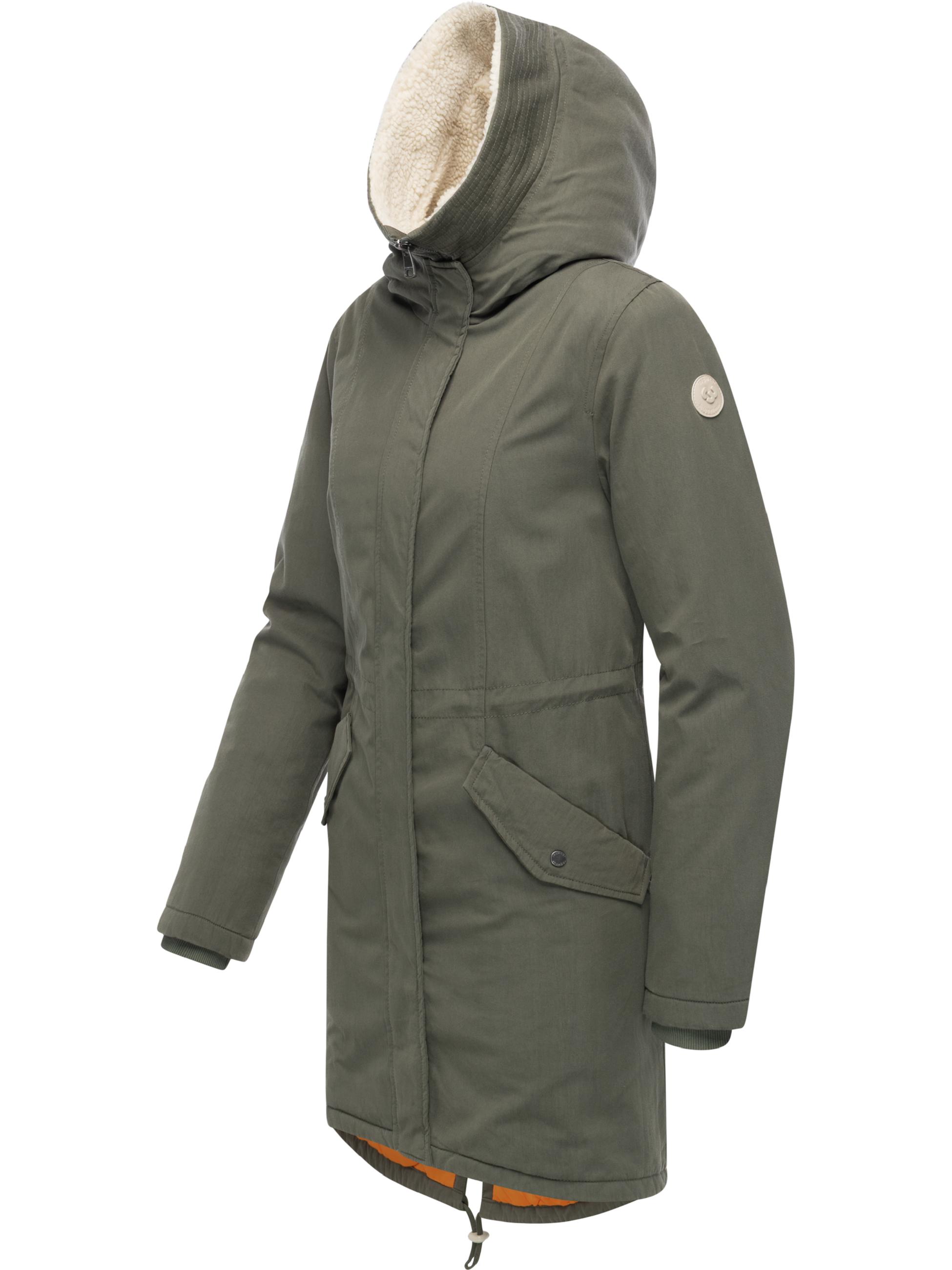 Damen Mantel mit Rucksack-Trägern "Coogle YOUMODO" Dark Olive