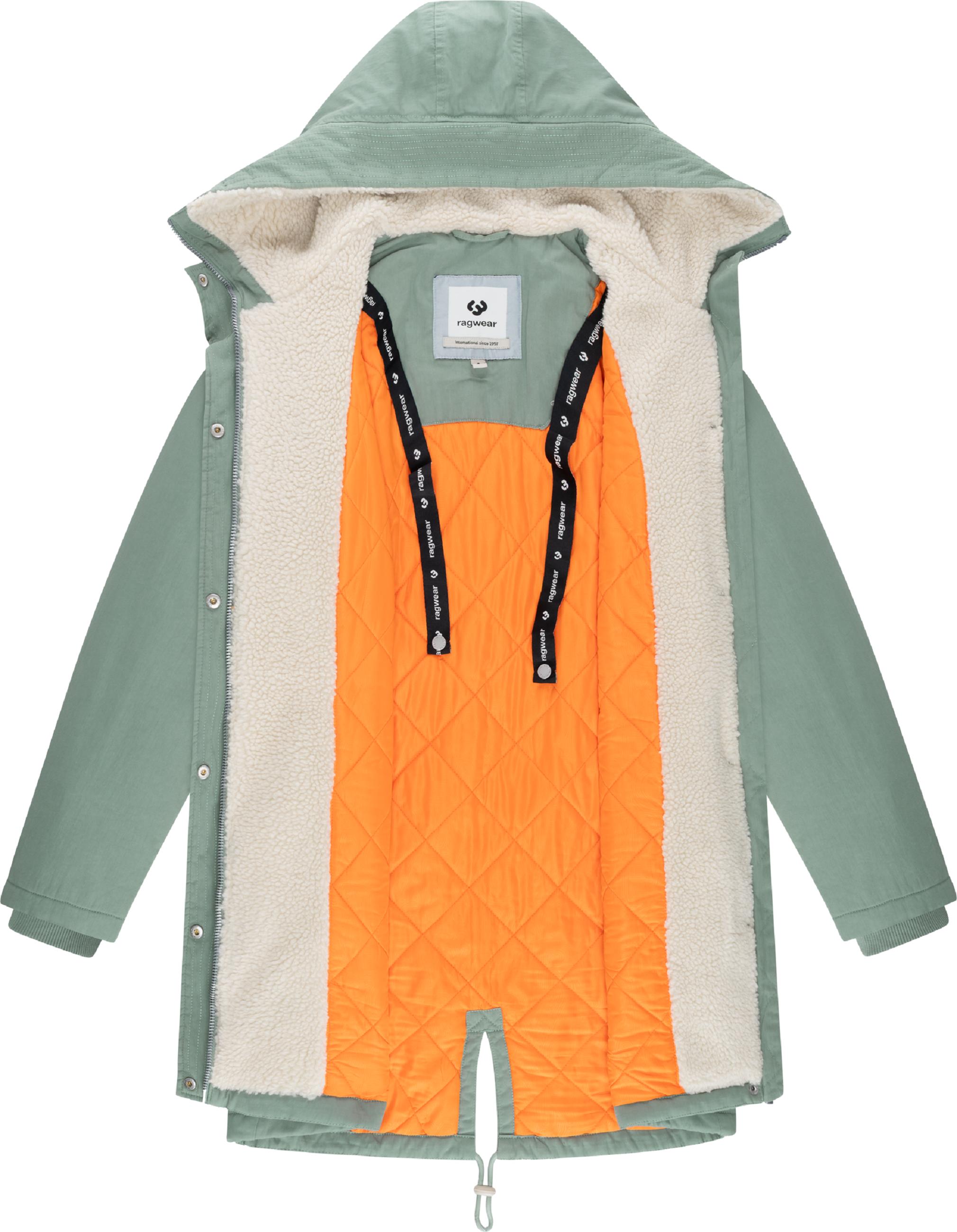 Damen Mantel mit Rucksack-Trägern "Coogle YOUMODO" Dusty Green