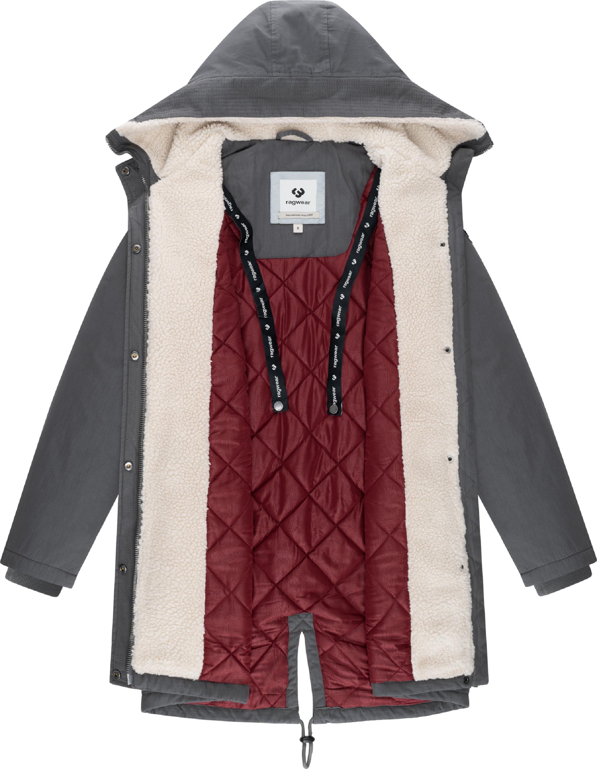 Damen Mantel mit Rucksack-Trägern "Coogle YOUMODO" Stone Grey