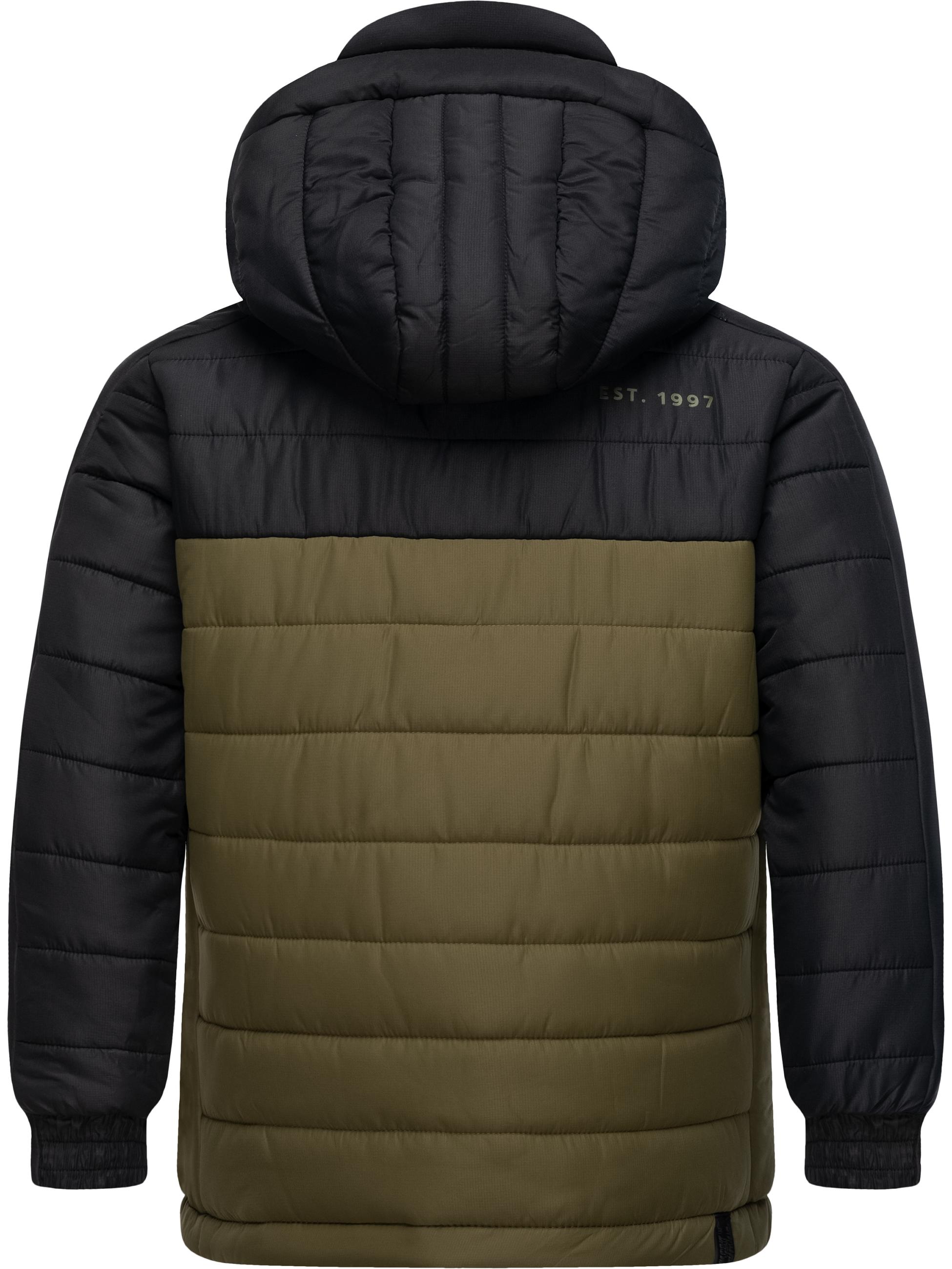 Winter Steppjacke mit Kapuze "Coolio Blocks" Black