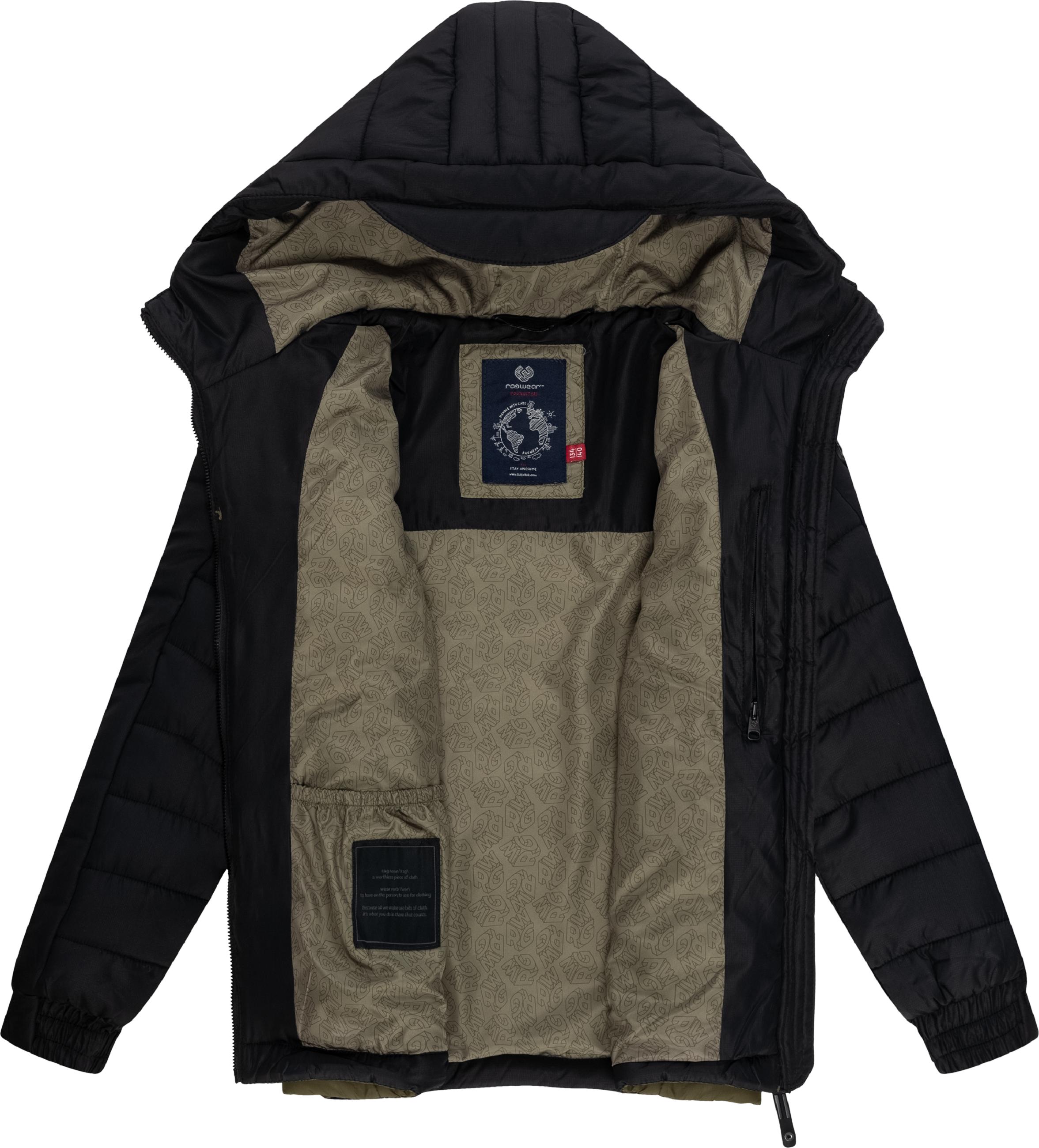 Winter Steppjacke mit Kapuze "Coolio Blocks" Black