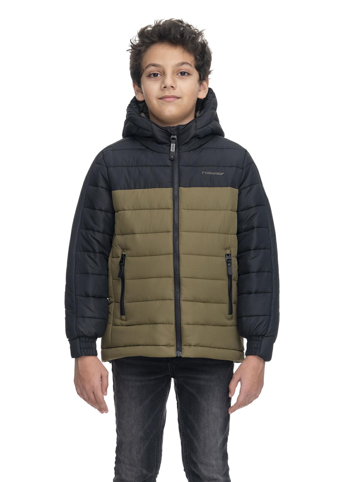 Winter Steppjacke mit Kapuze "Coolio Blocks" Black