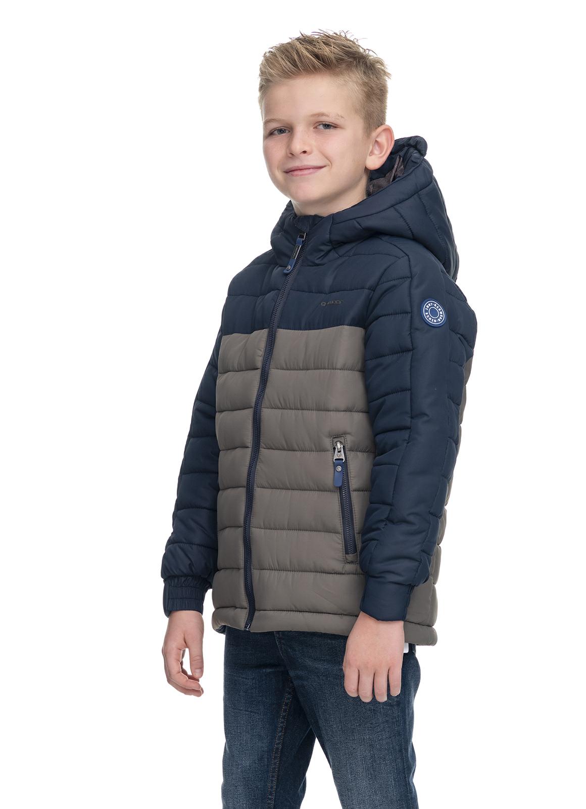 Winter Steppjacke mit Kapuze "Coolio Blocks" Navy