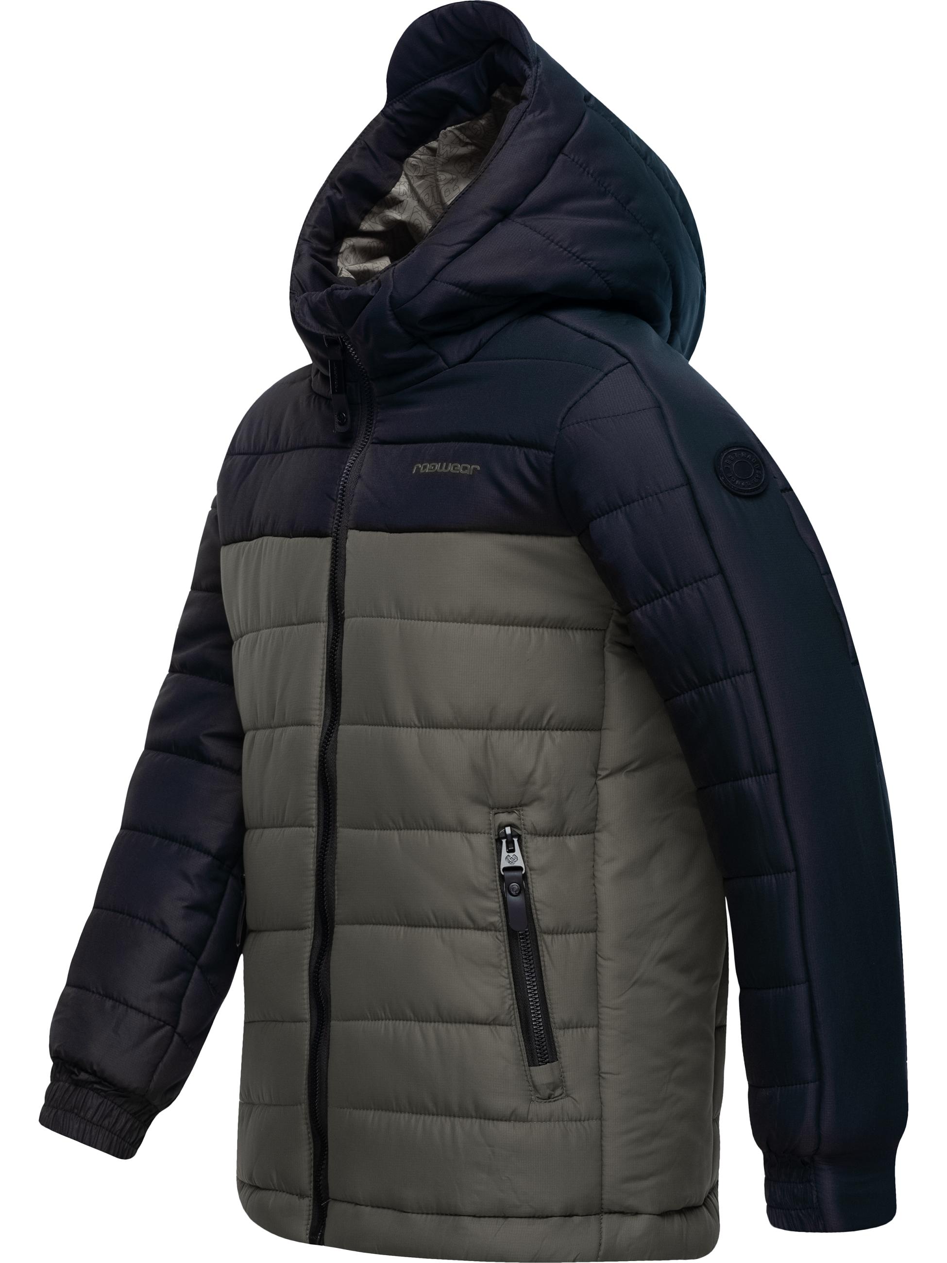 Winter Steppjacke mit Kapuze "Coolio Blocks" Navy