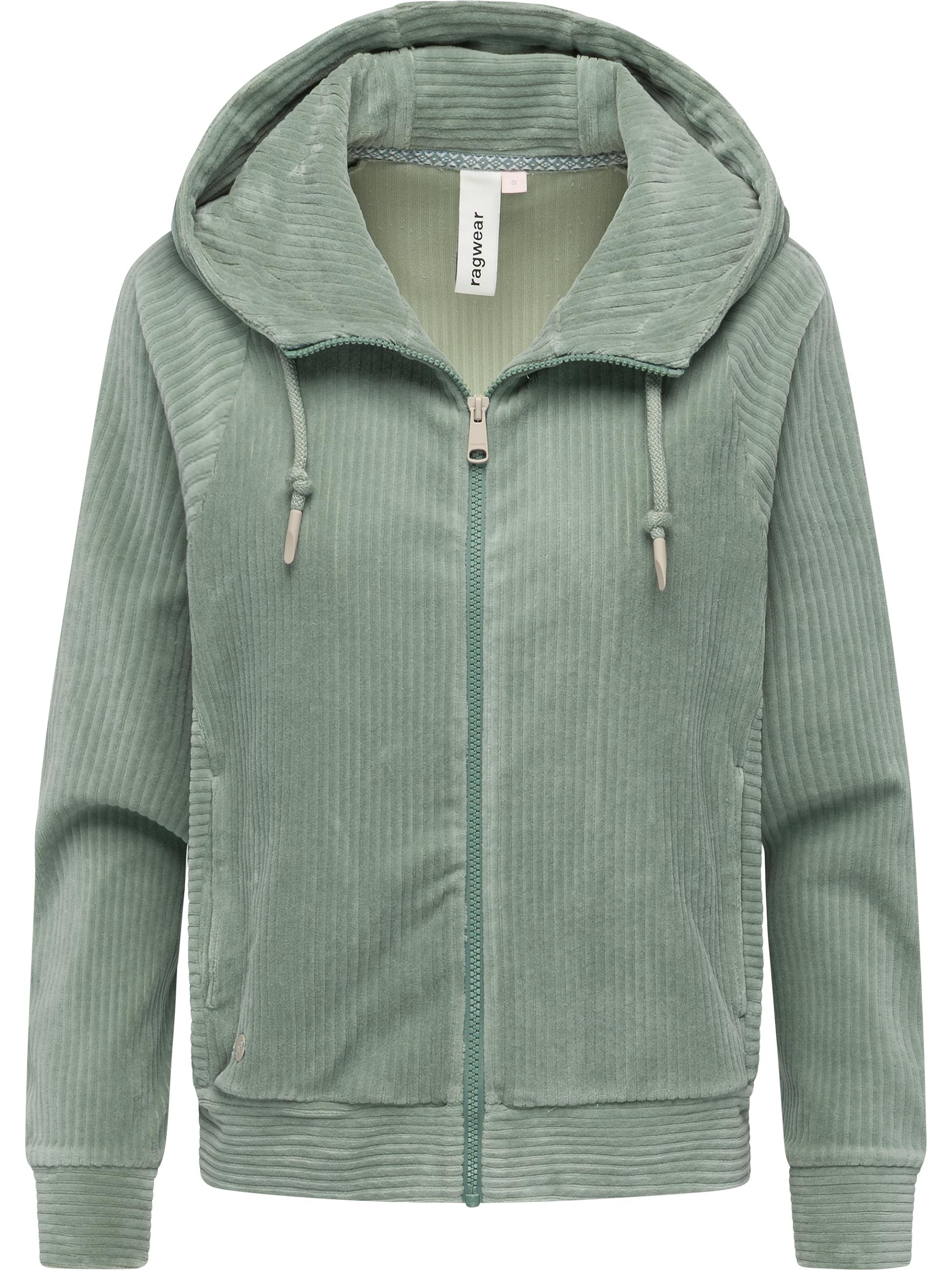 Sweatjacke aus weichem Kord "Corduly Cordy" Dusty Green
