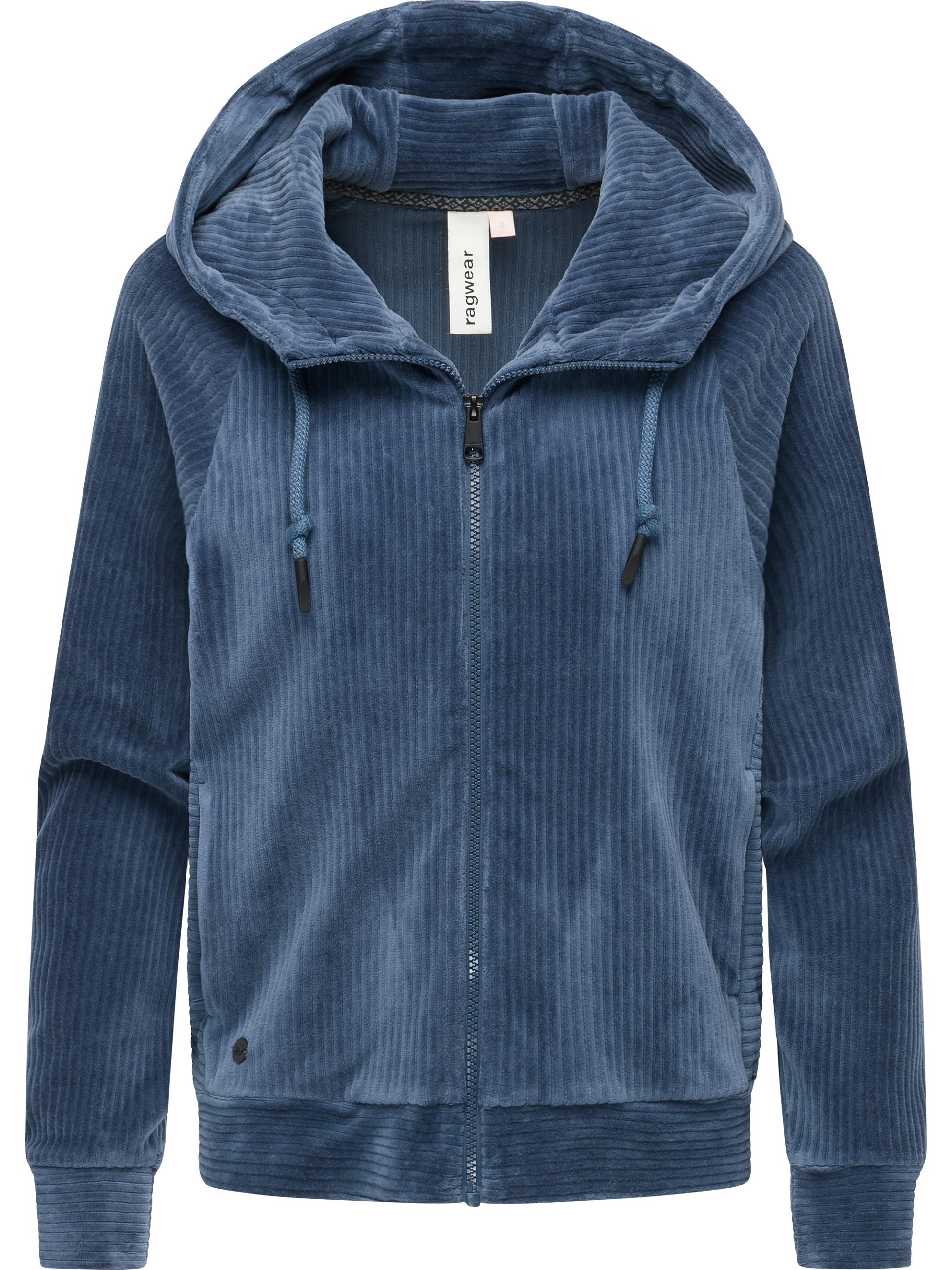 Sweatjacke aus weichem Kord "Corduly Cordy" Indigo Blue