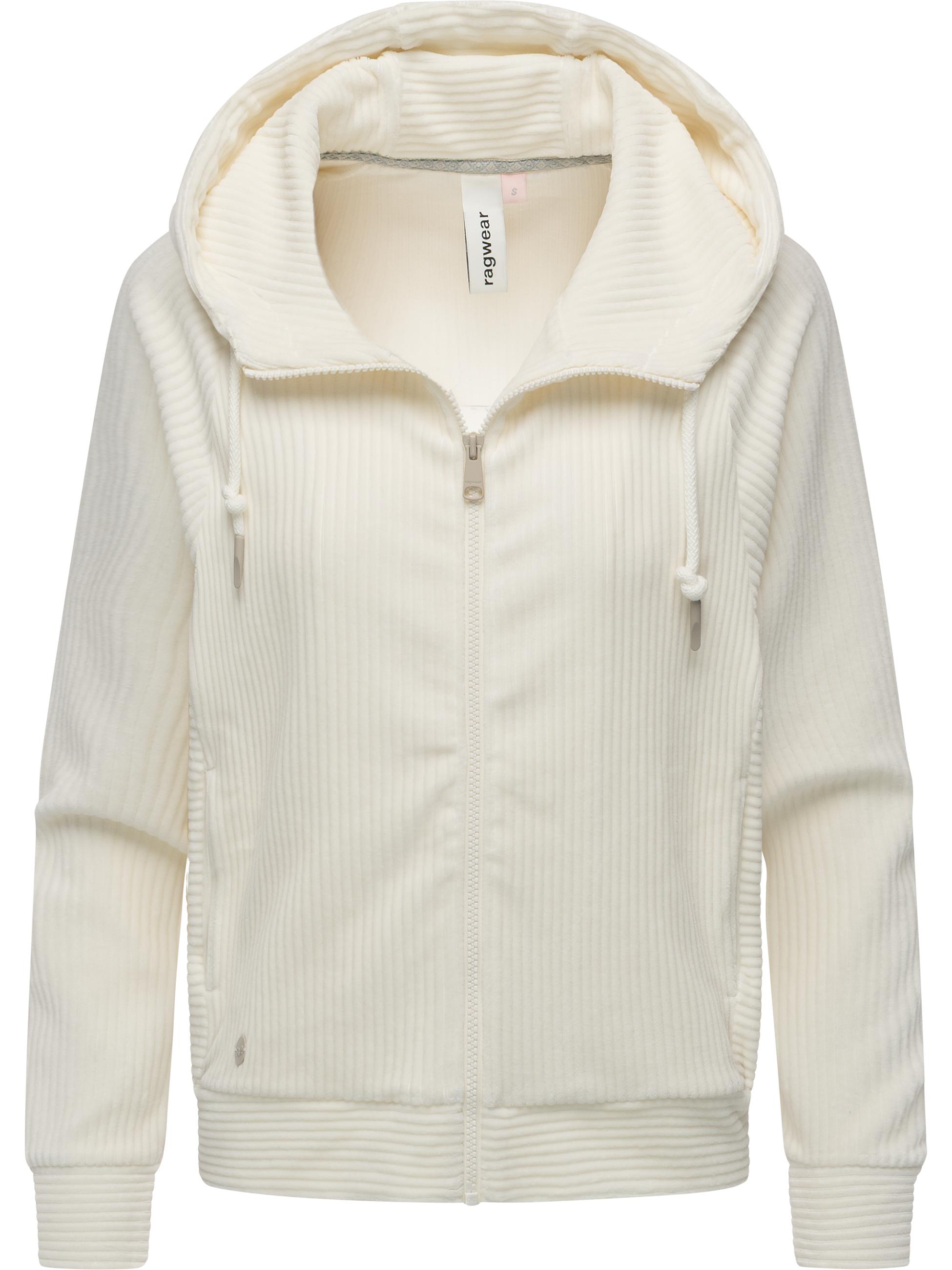 Sweatjacke aus weichem Kord "Corduly Cordy" Ivory