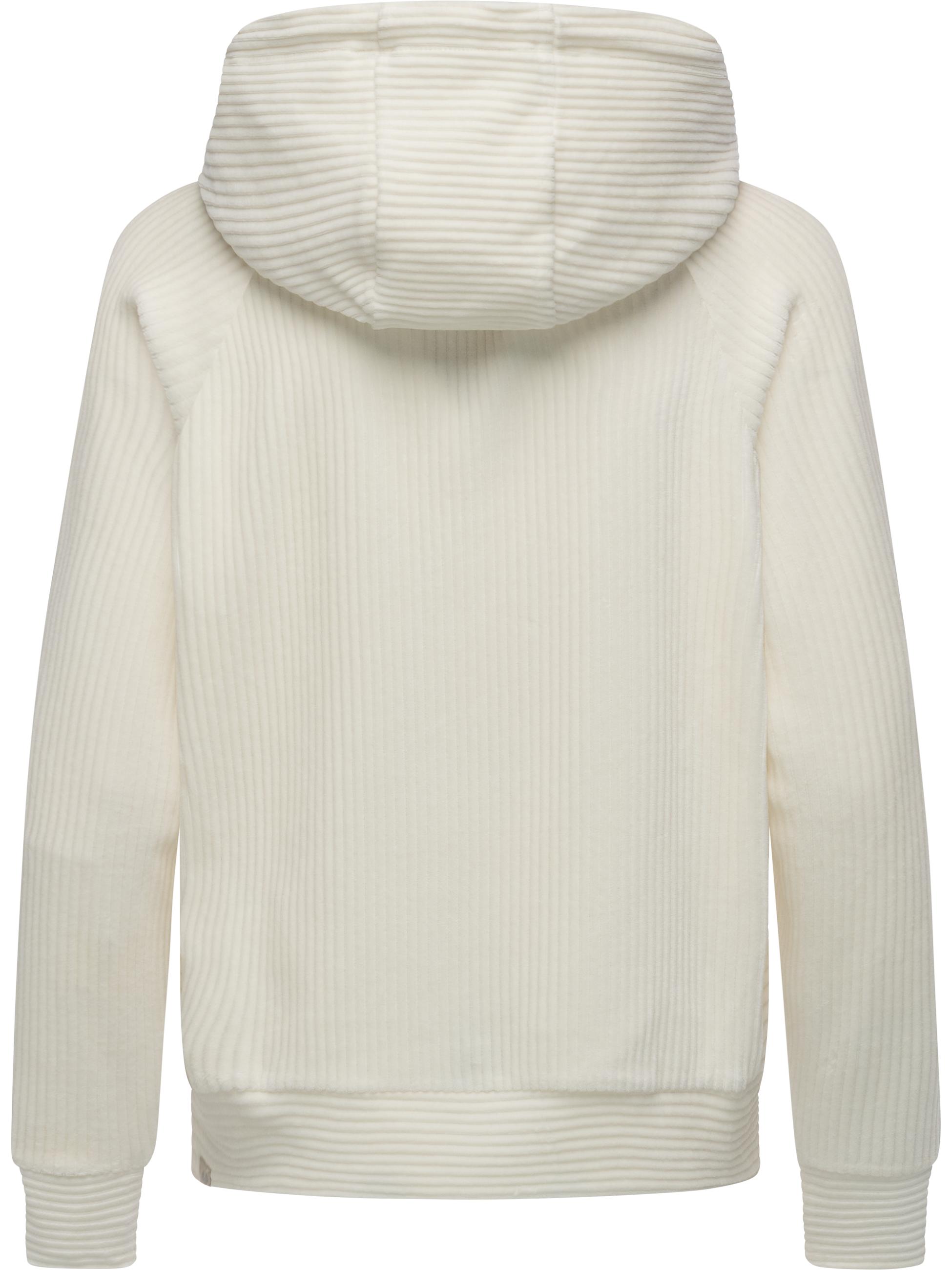Sweatjacke aus weichem Kord "Corduly Cordy" Ivory