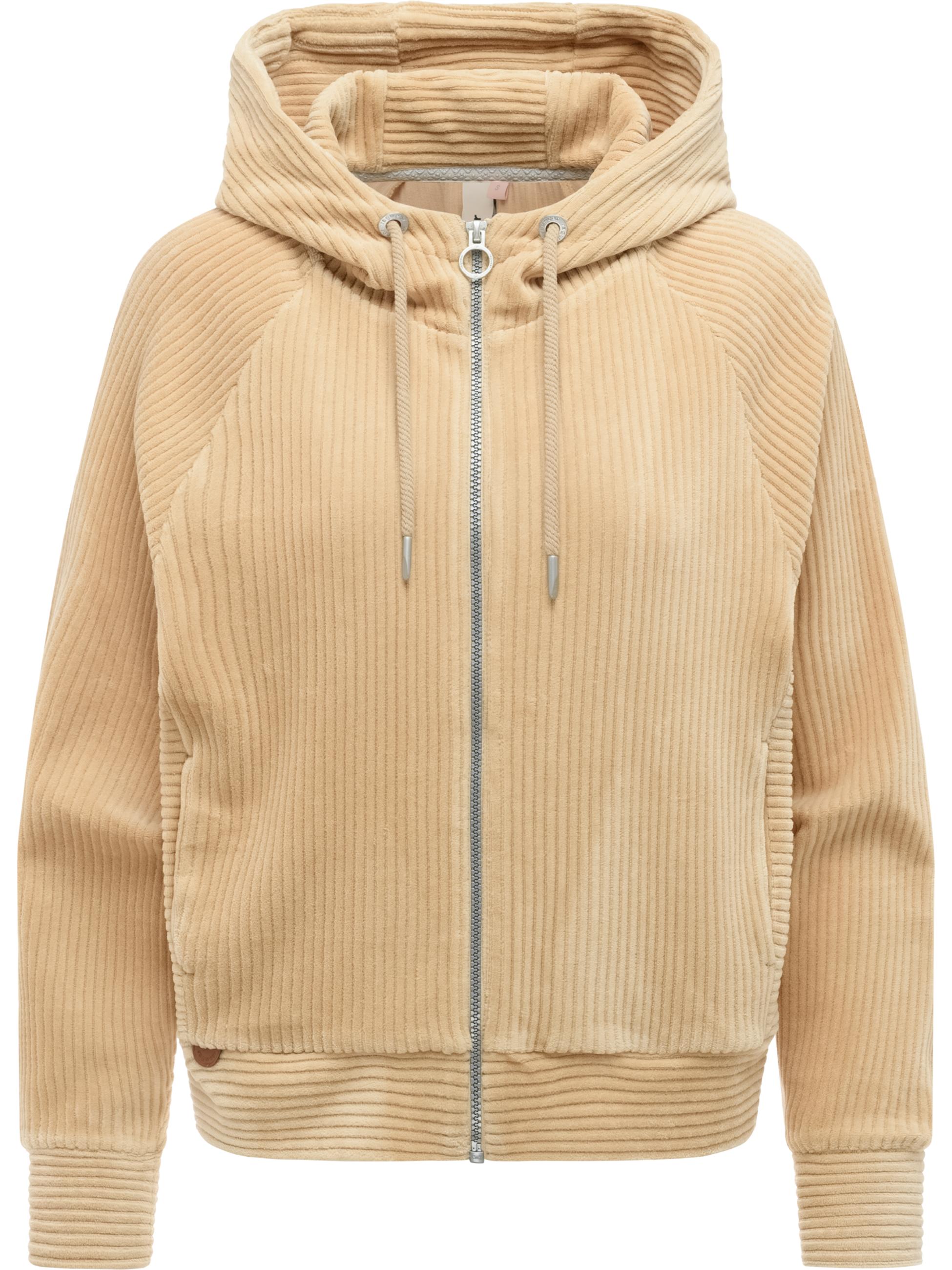 Sweatjacke aus weichem Kord mit Samt-Haptik "Corduly Cordy" Sand26