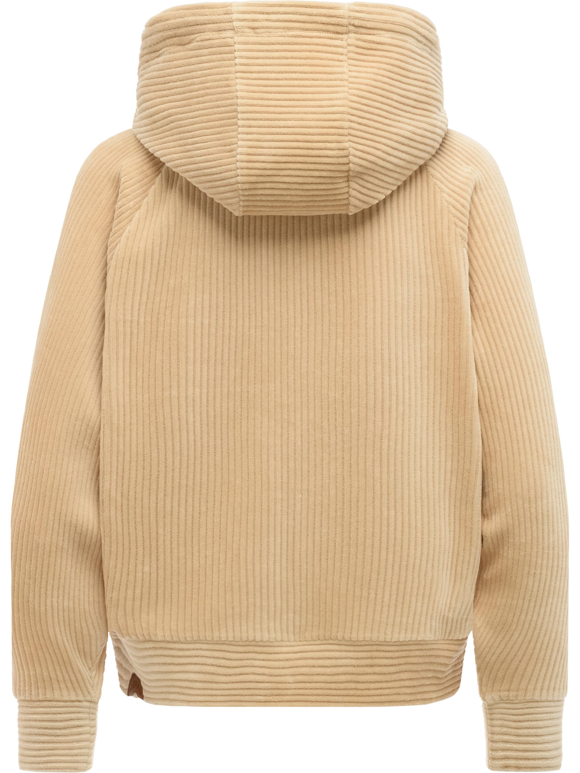 Sweatjacke aus weichem Kord mit Samt-Haptik "Corduly Cordy" Sand26