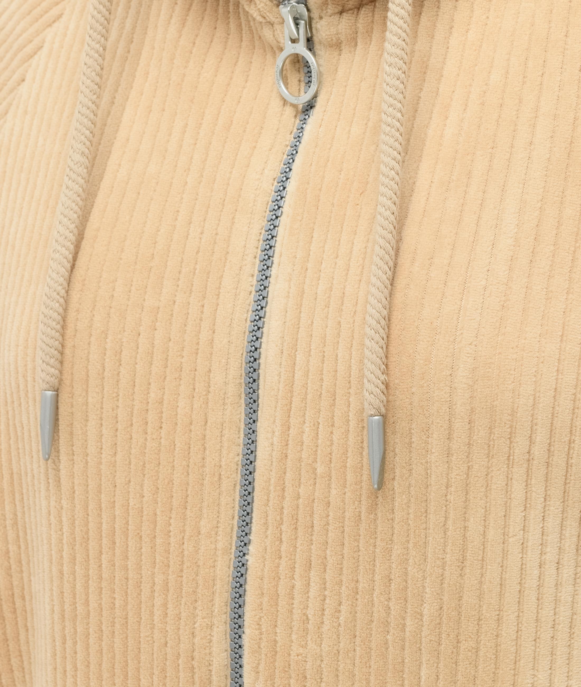 Sweatjacke aus weichem Kord mit Samt-Haptik "Corduly Cordy" Sand26