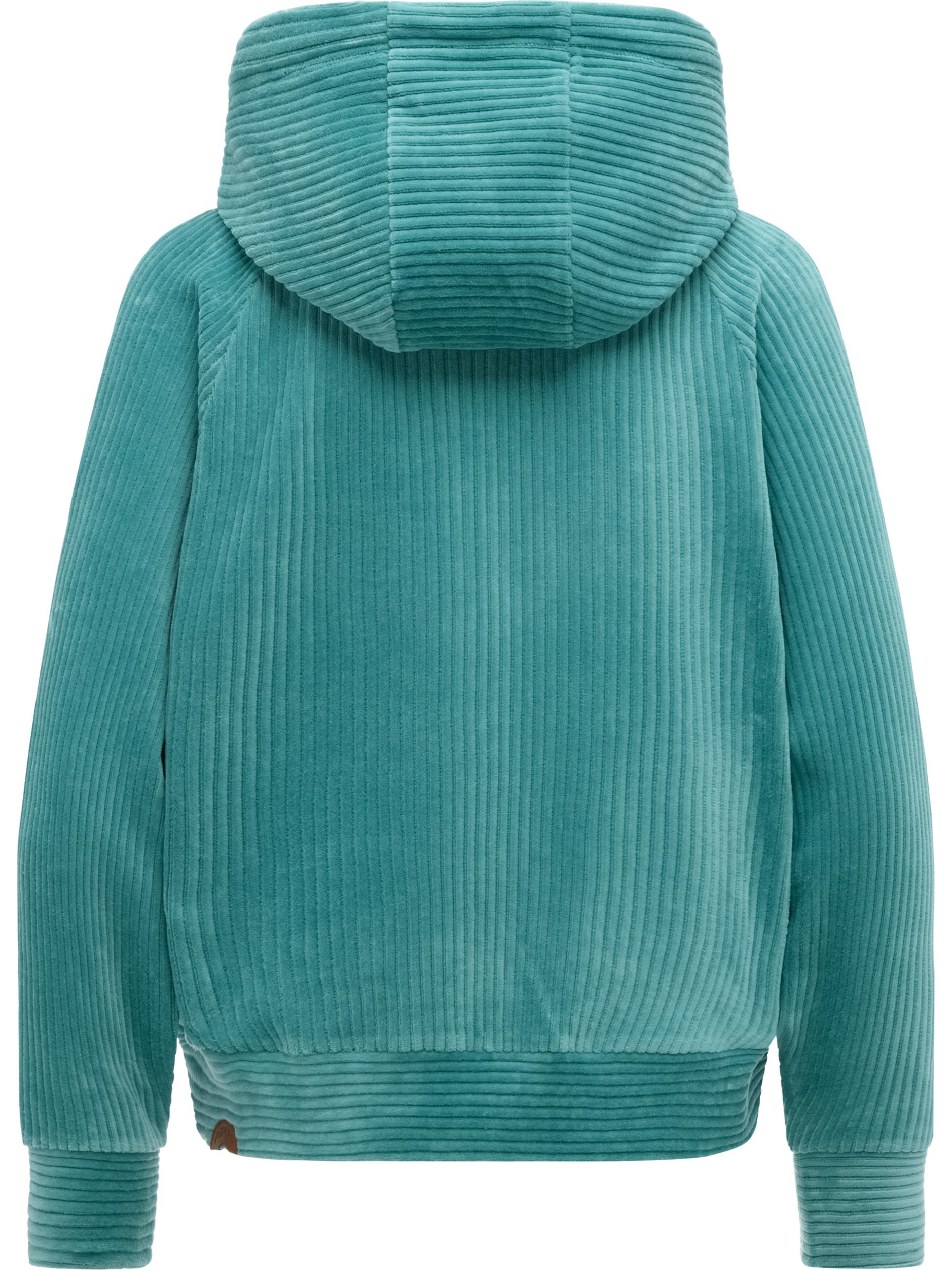 Sweatjacke aus weichem Kord mit Samt-Haptik "Corduly Cordy" Teal Green26