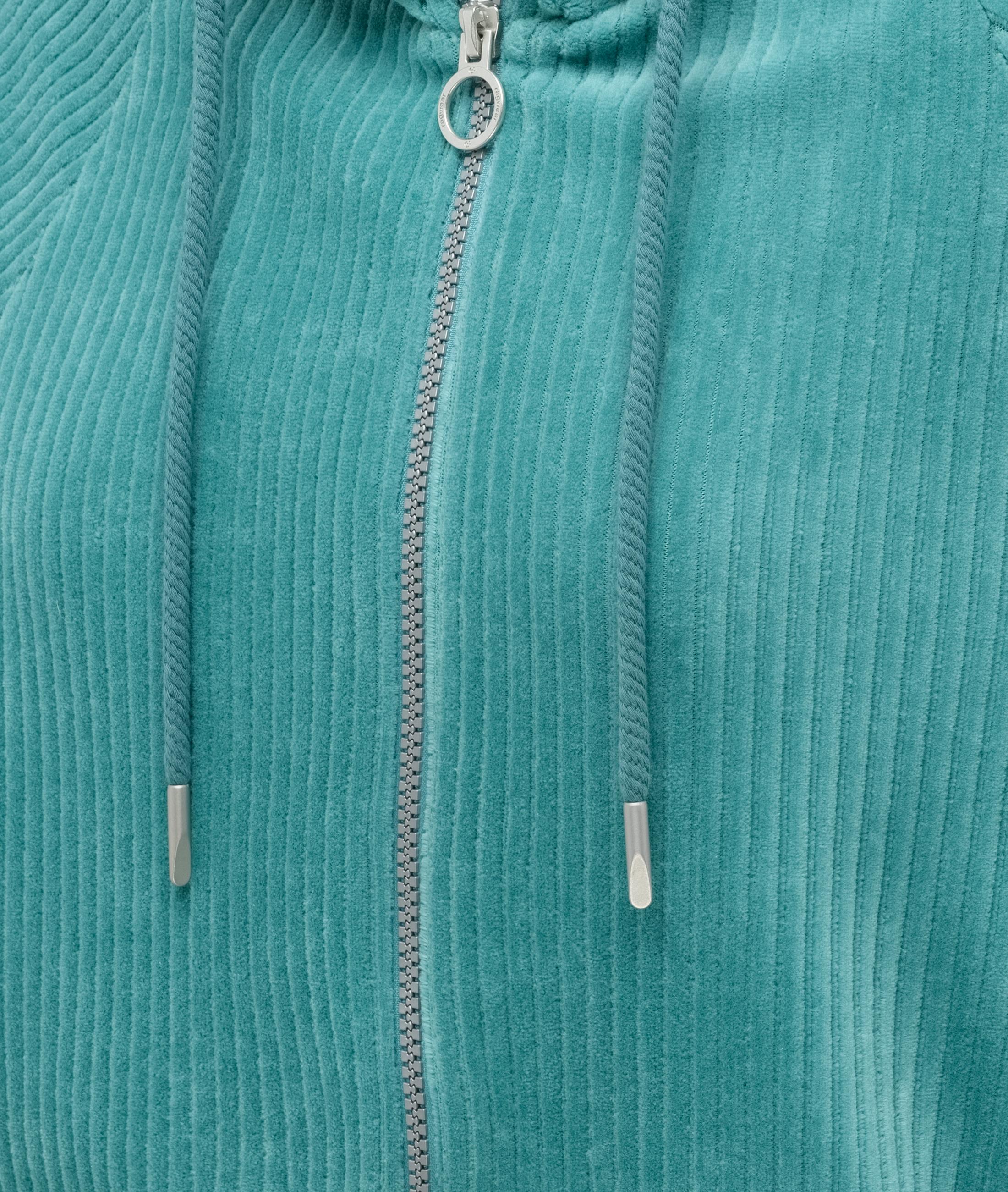 Sweatjacke aus weichem Kord mit Samt-Haptik "Corduly Cordy" Teal Green26