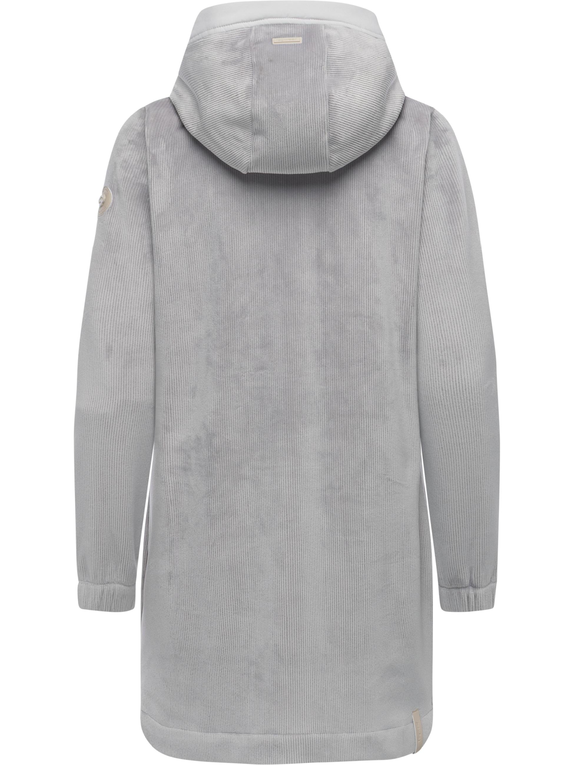 Weicher Damen Kurzmantel mit Kapuze "Cousy Bonded YOUMODO" Ash