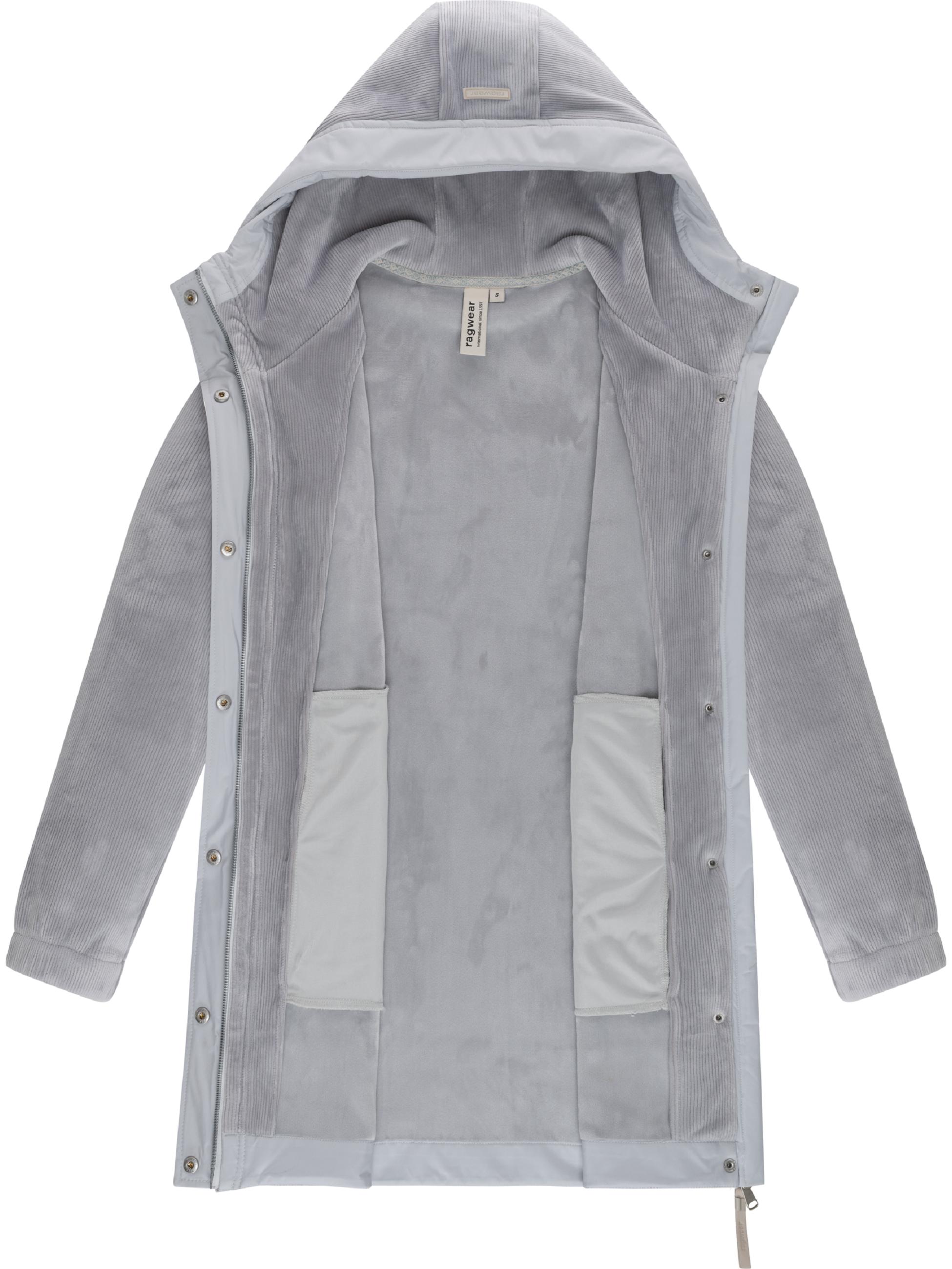 Weicher Damen Kurzmantel mit Kapuze "Cousy Bonded YOUMODO" Ash