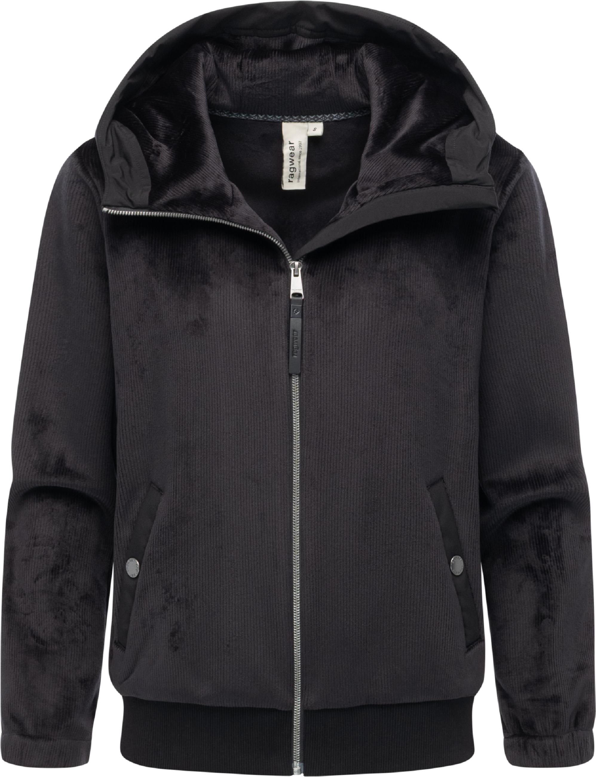 Übergangsjacke Plüschjacke mit kuscheligem Teddyfell-Innenfutter "Cousy Short Bonded" Black