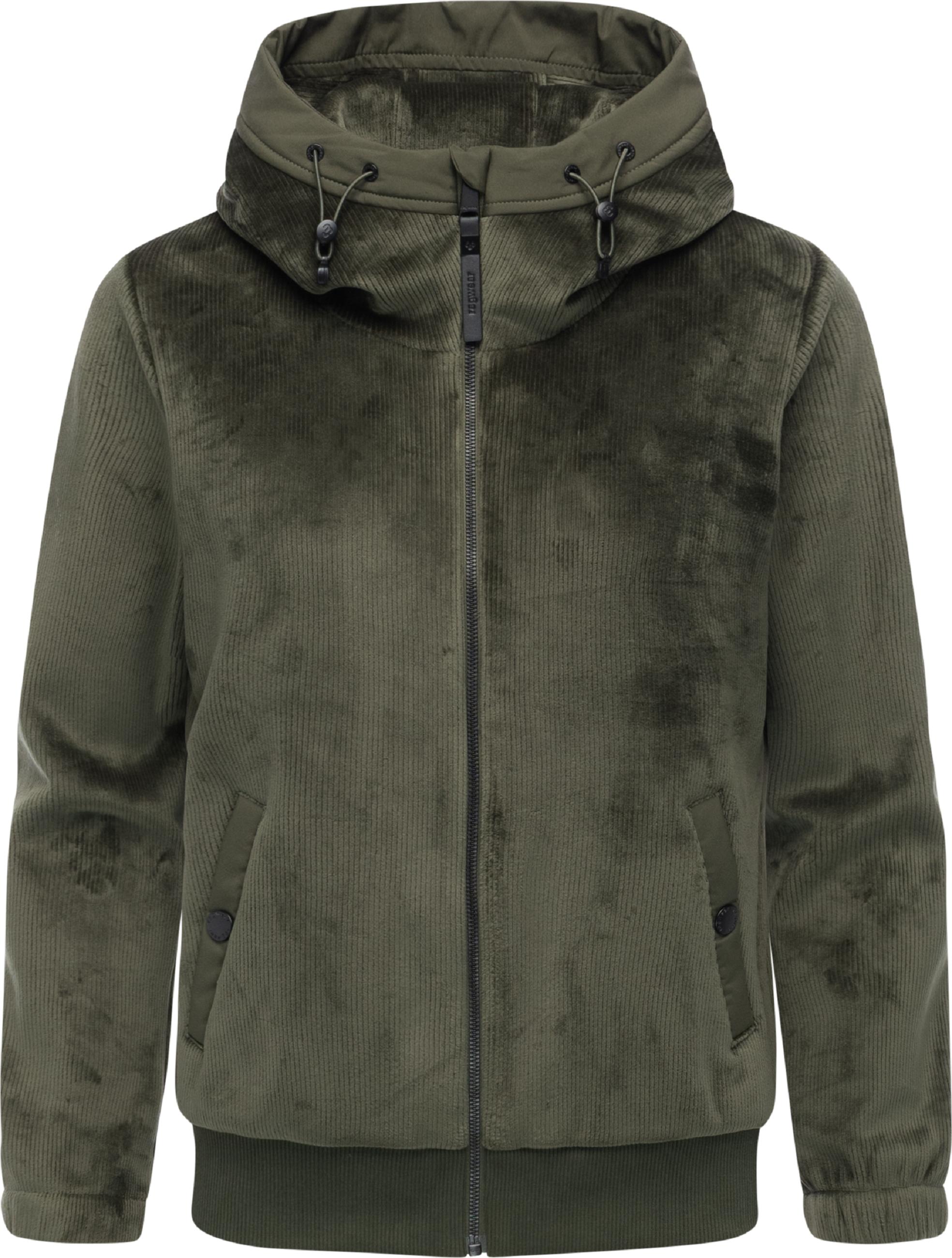 Übergangsjacke aus kuscheligem Material "Cousy Short Bonded" Dark Olive