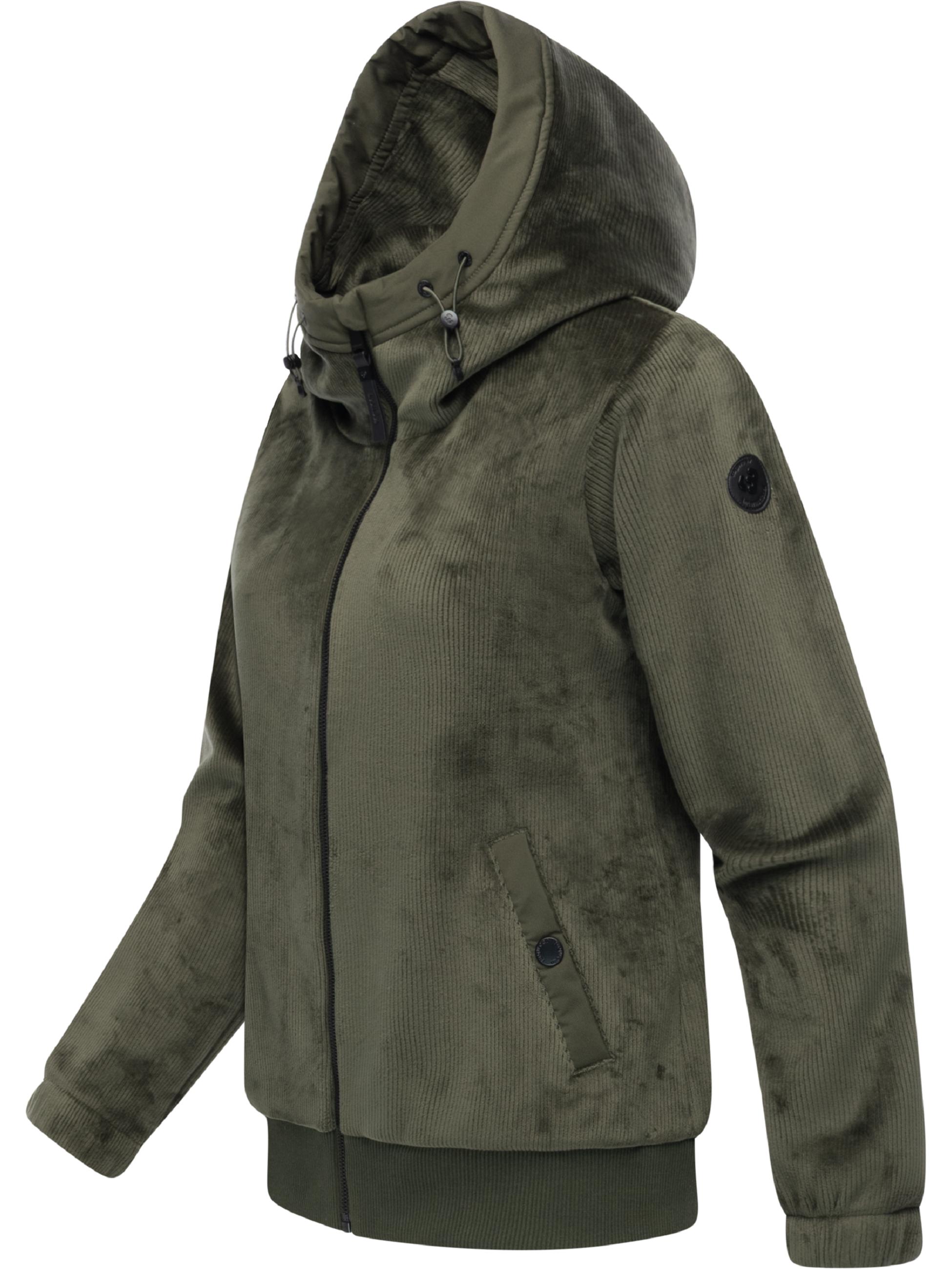 Übergangsjacke aus kuscheligem Material "Cousy Short Bonded" Dark Olive
